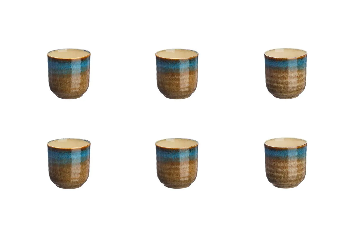 Tasse island 15cl - 6 pièces - terre et mer Marron