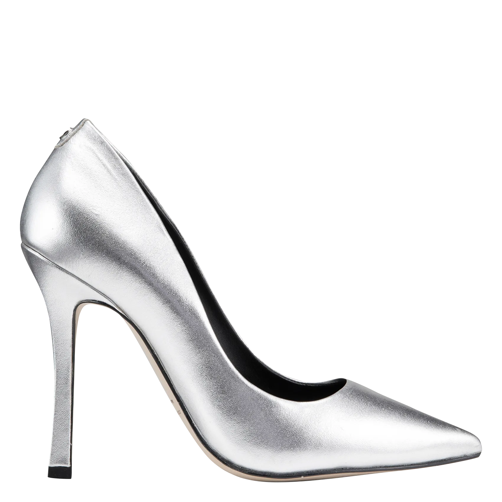 Escarpins en cuir métallisé Argent AELA