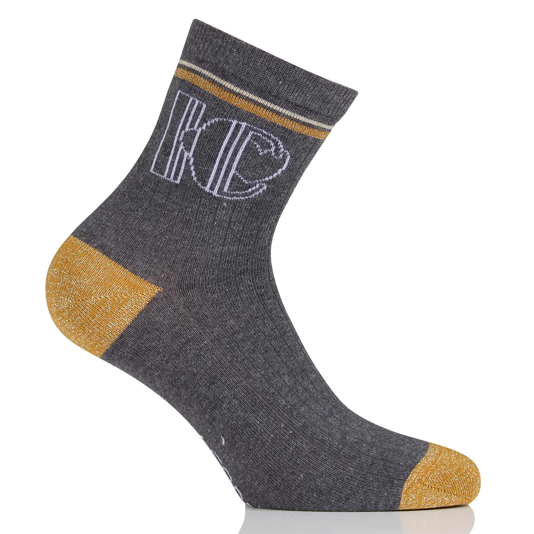 Lot de trois paires de chaussettes en coton mélangé Jaune