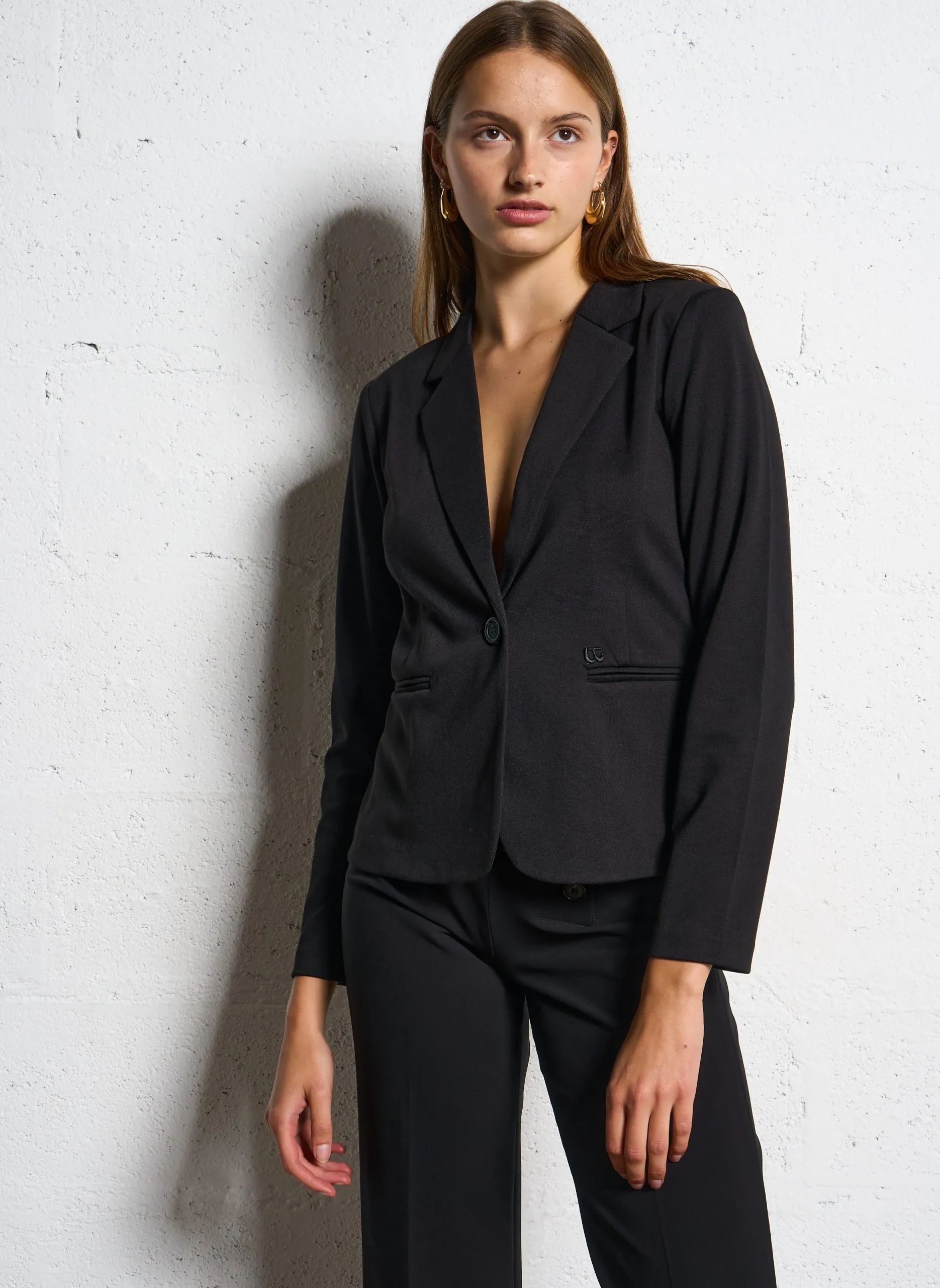 Veste de tailleur droite Noir OSCAR