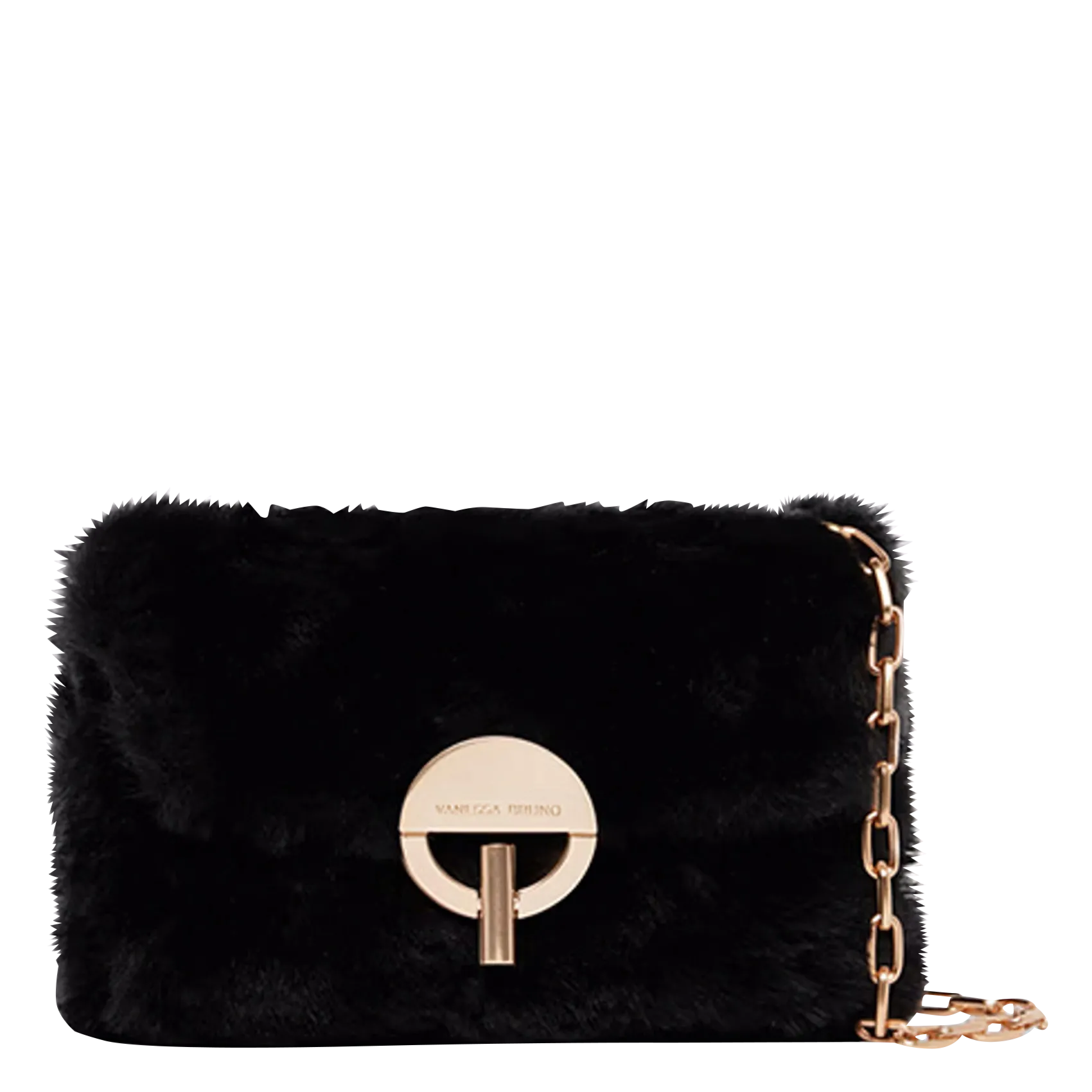 Sac bandoulière matelassé en cuir Noir NANO MOON