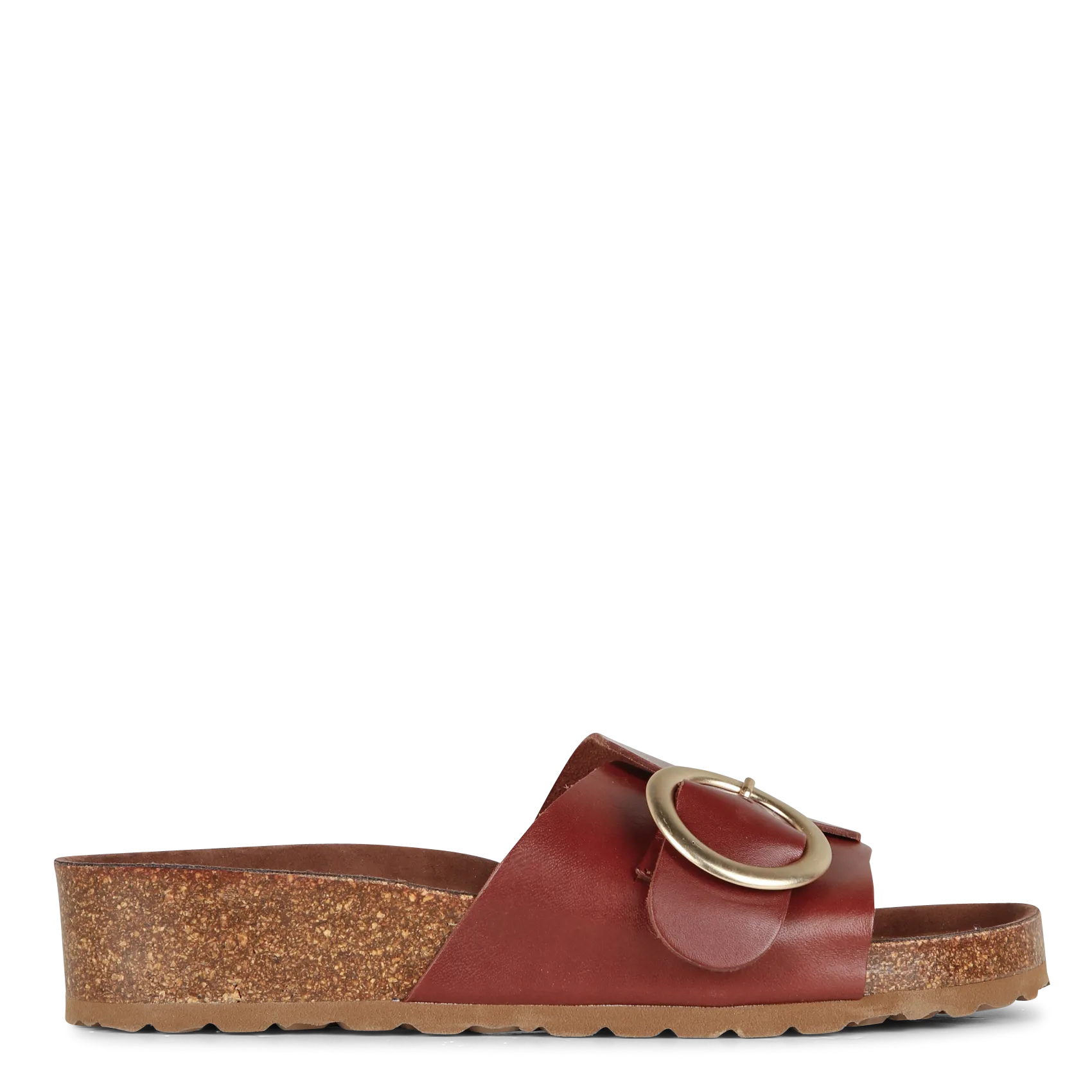 Claquettes à boucles en métal Beige