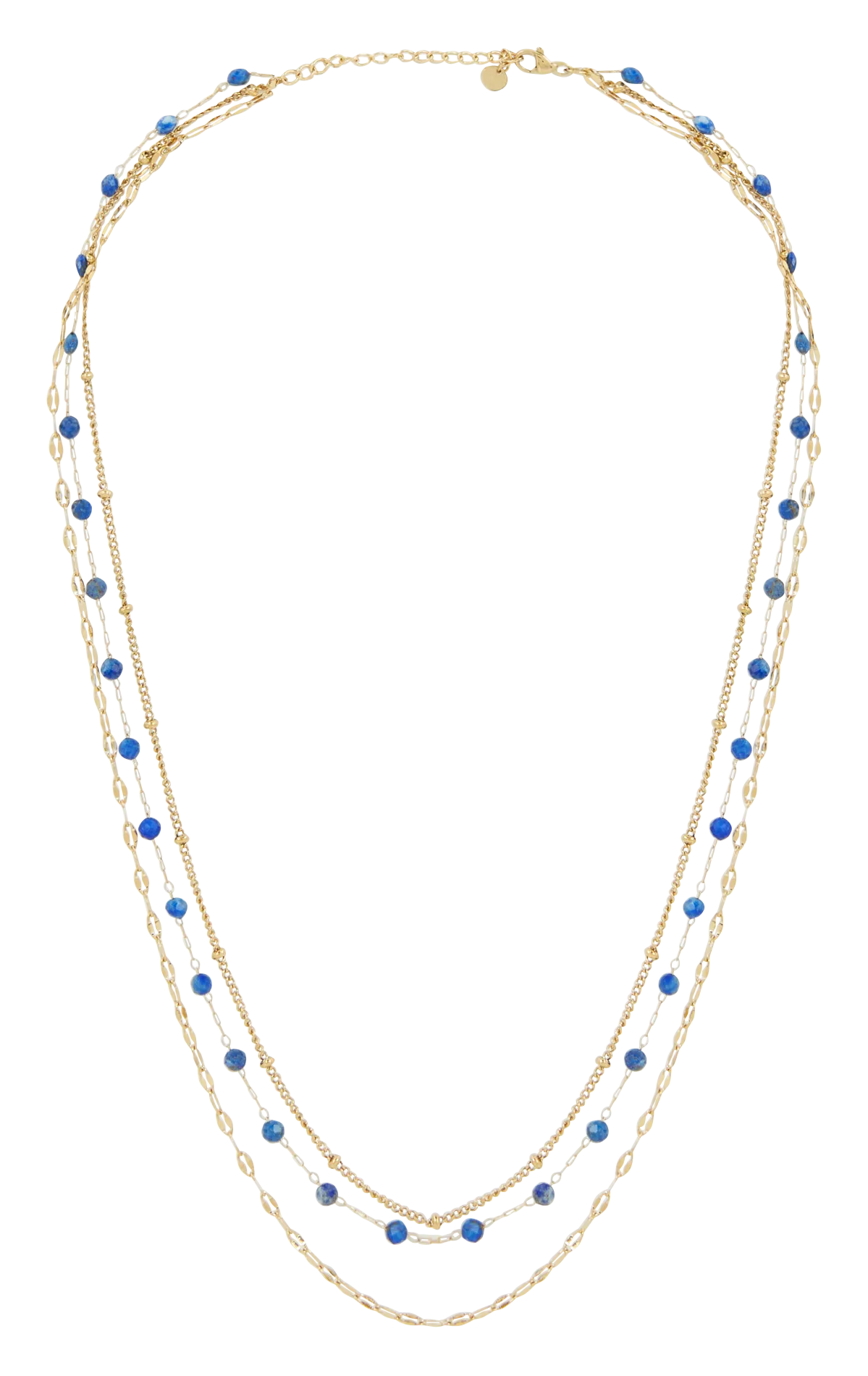 Collier rangs Bleu