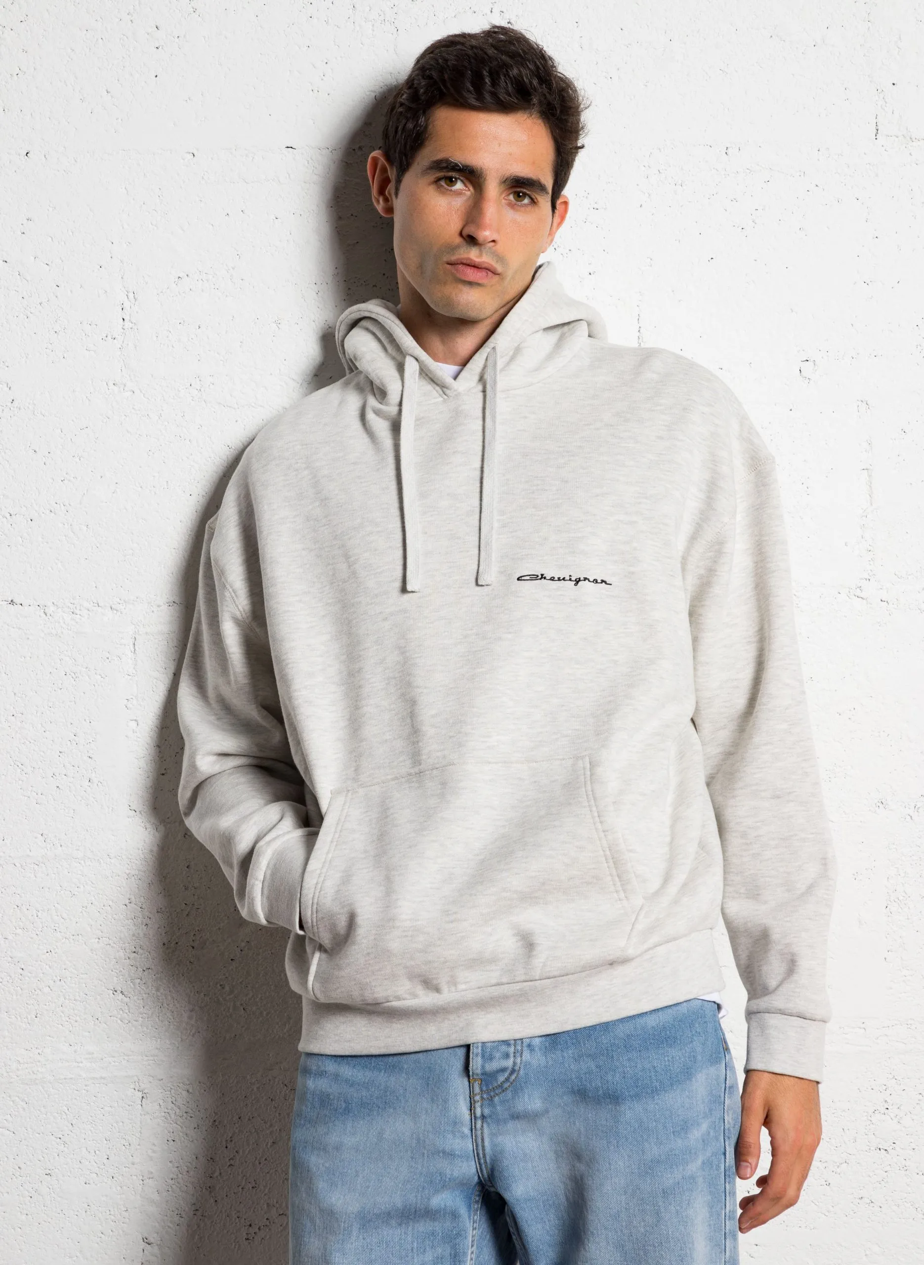 Sweat oversize en coton mélangé Gris CITY