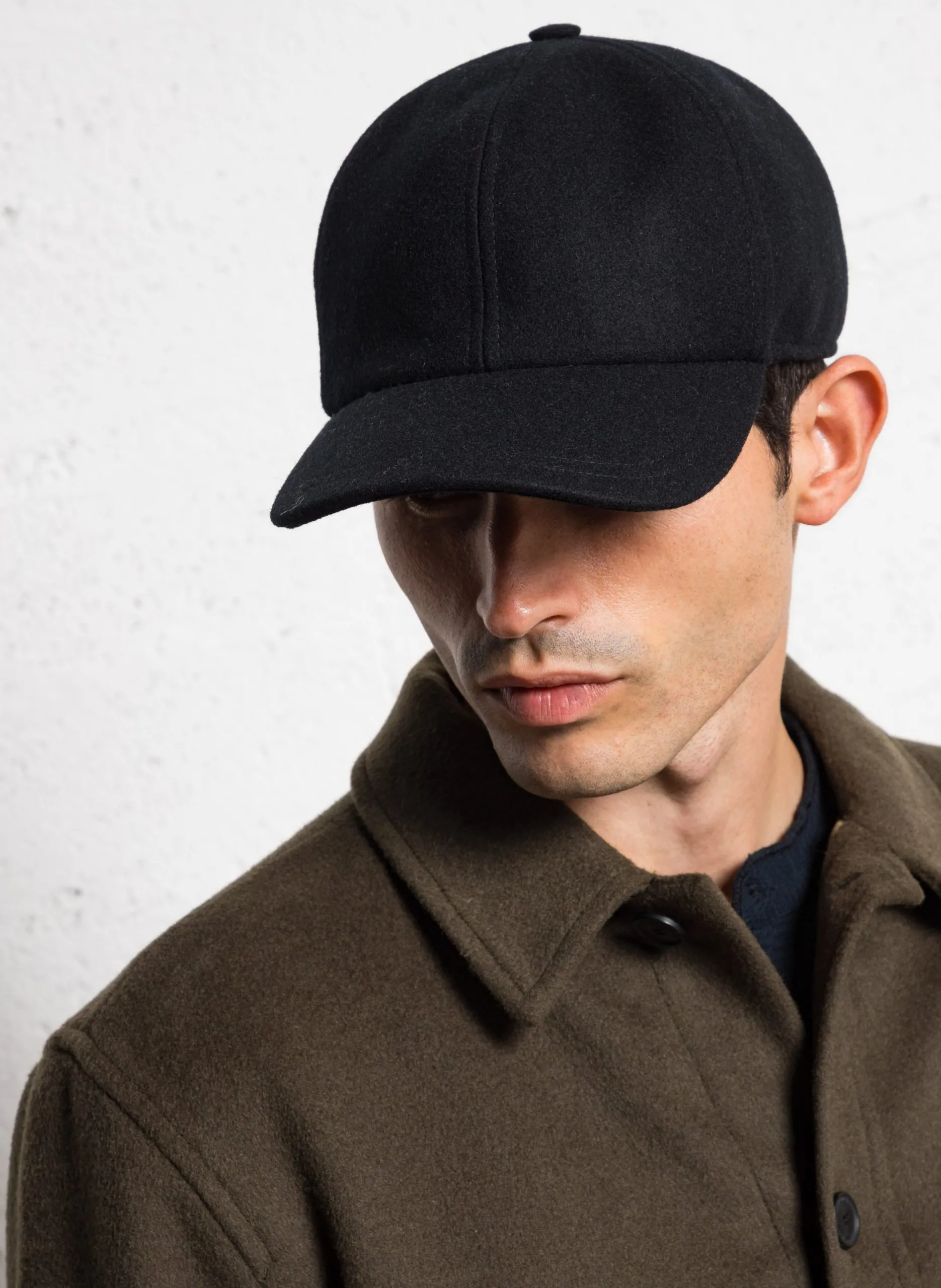 Casquette en laine mélangée Noir FABIEN