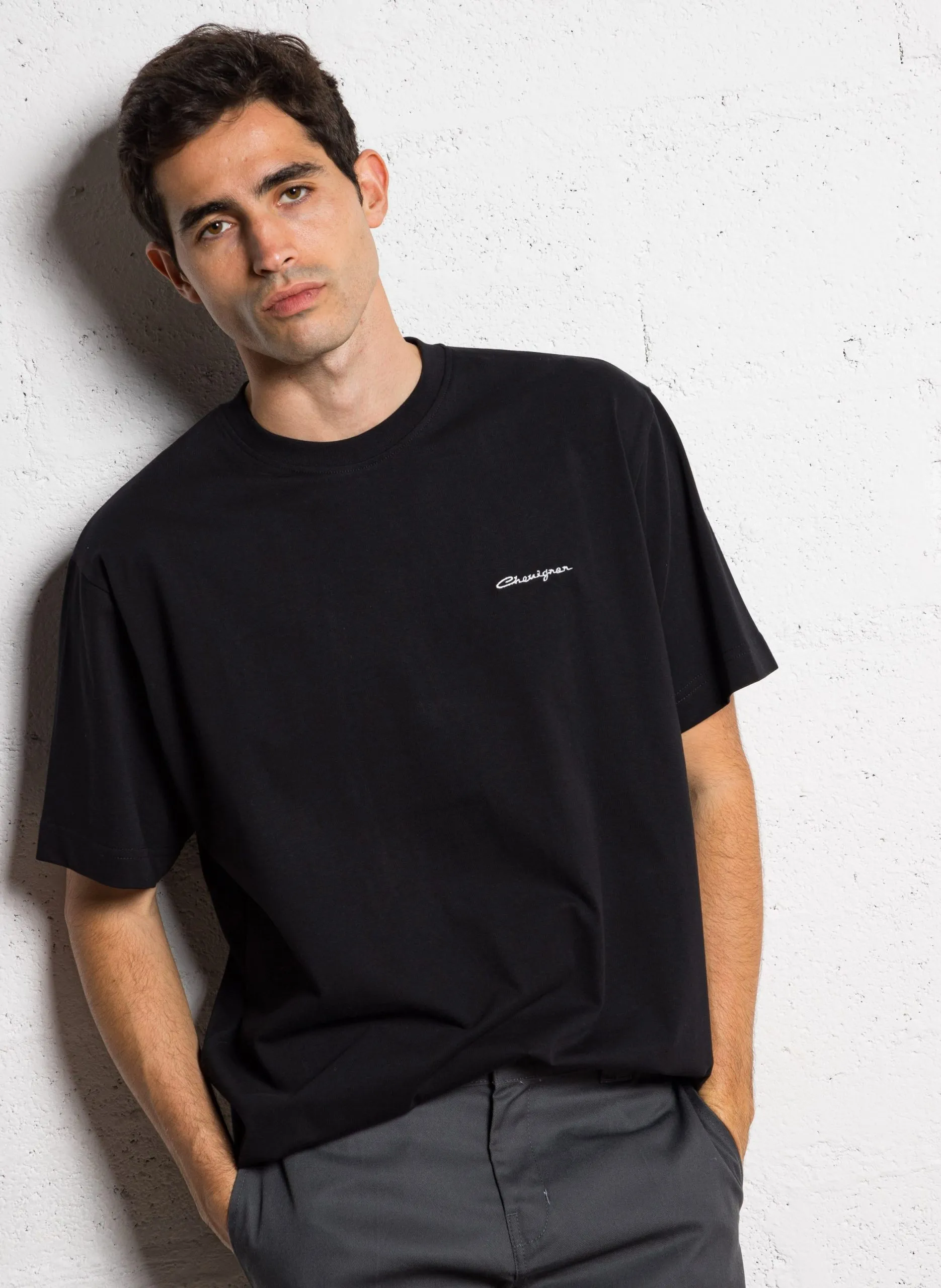 Tee-shirt ample en coton bio Noir CITY