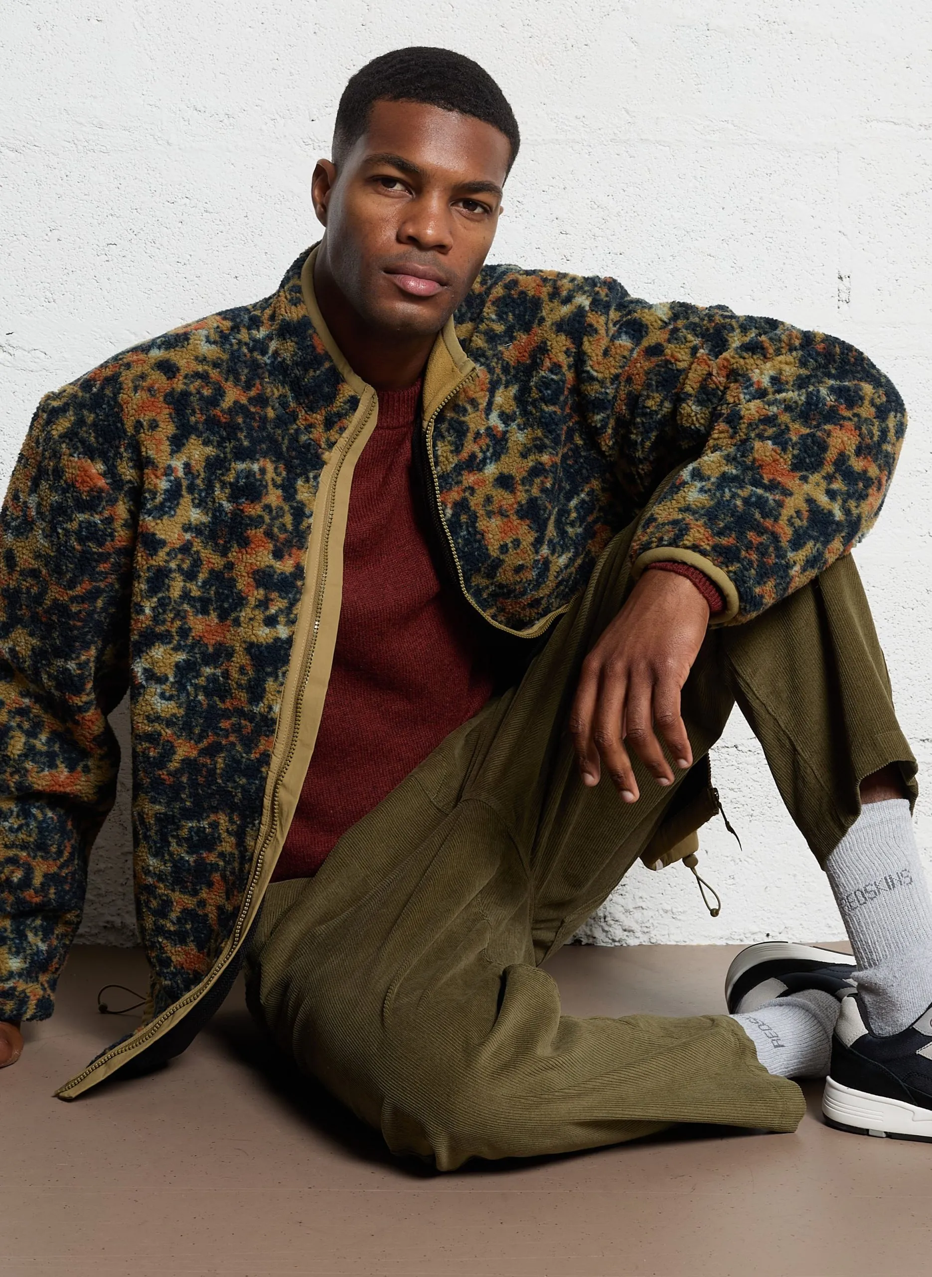 Polaire ample imprimée Vert CROWN