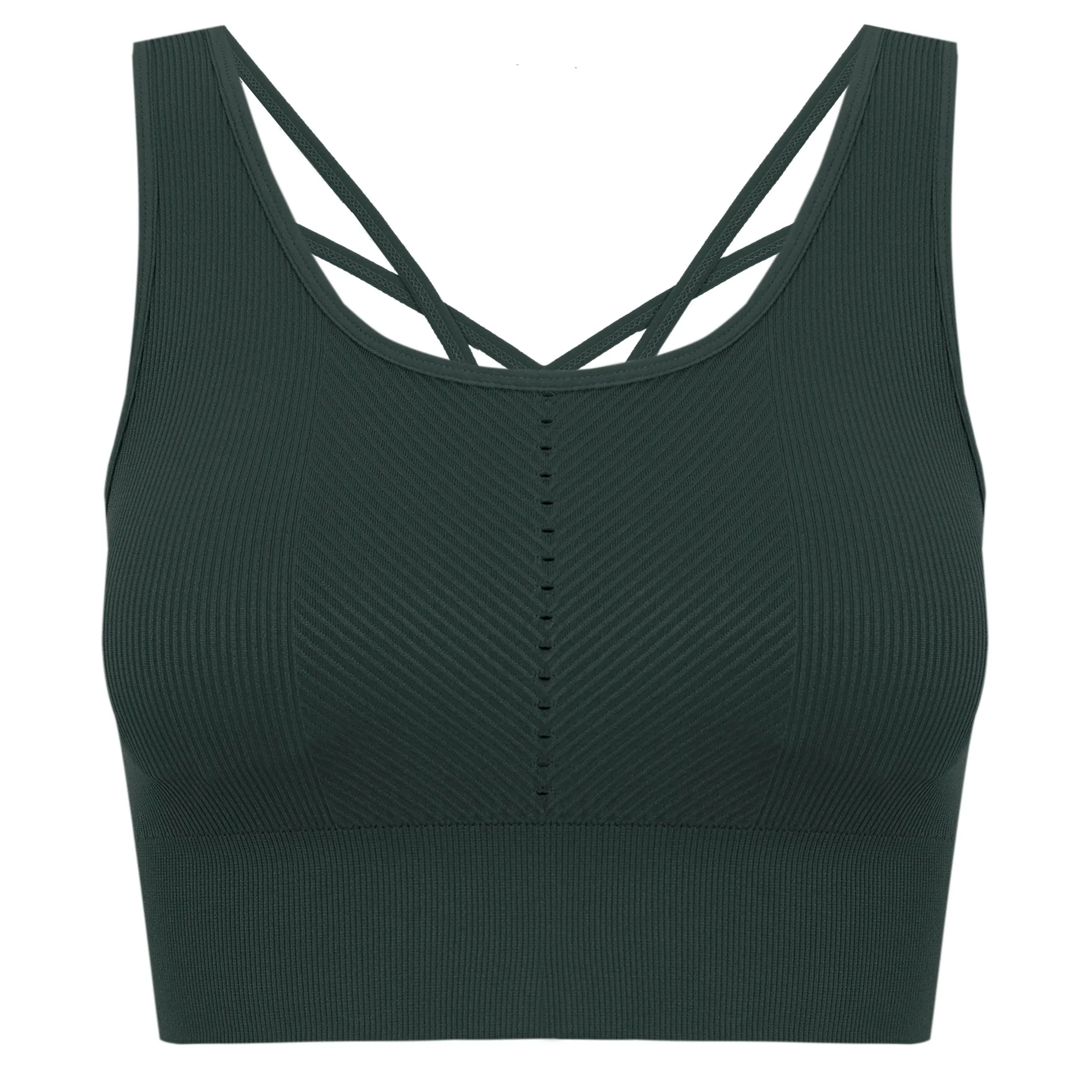 Soutien-gorge de sport sans coutures naisha avec rembourrage amovible Vert NAISHA