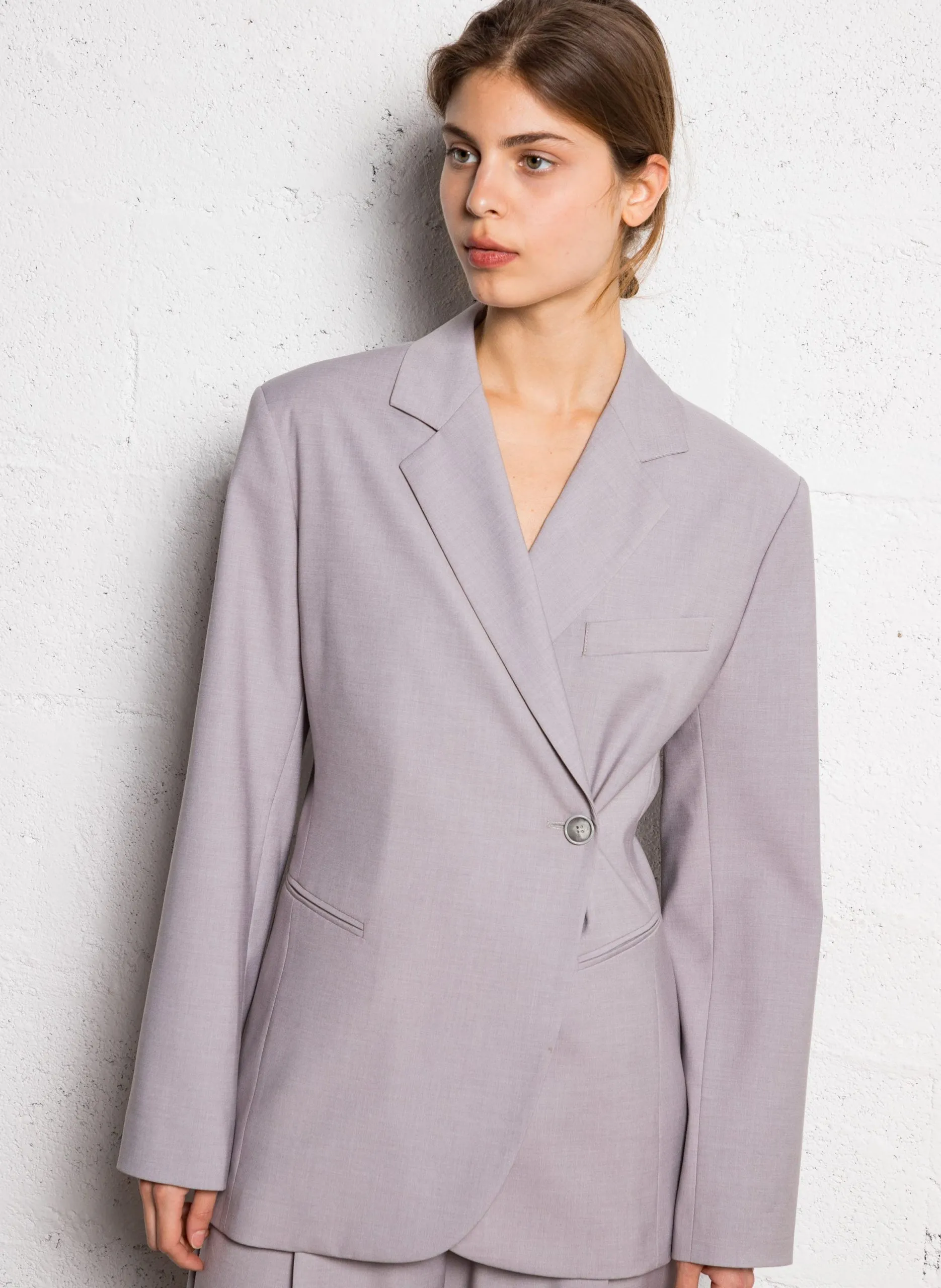 Veste de tailleur droite Gris NIZZA