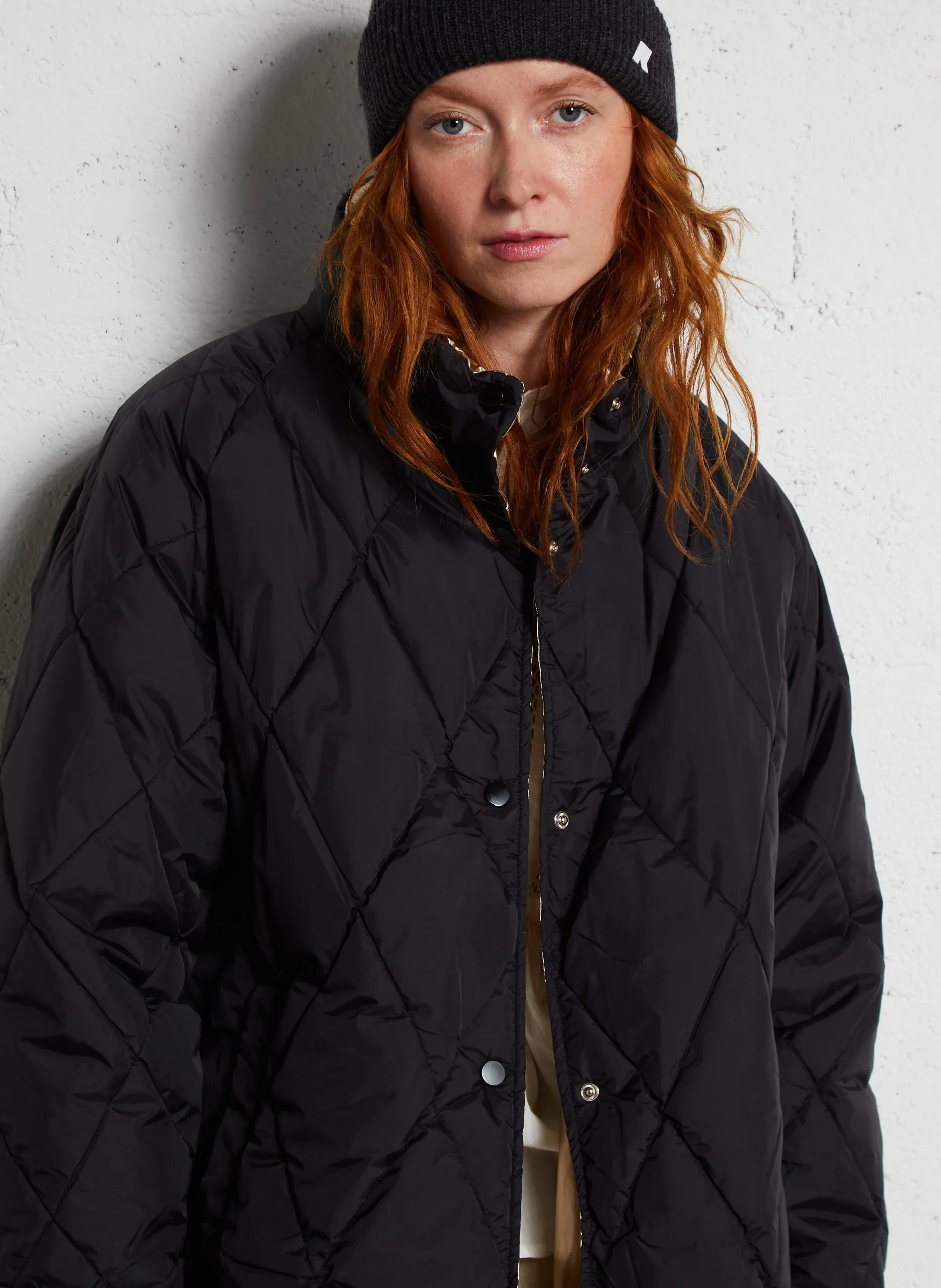 Doudoune col montant Noir NORA