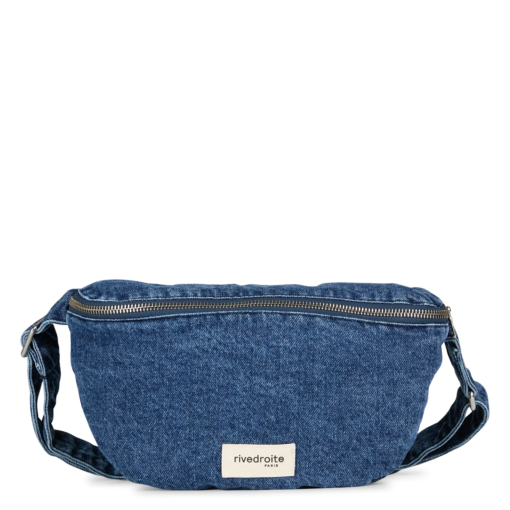 Sac banane en denim de coton Bleu CUSTINE