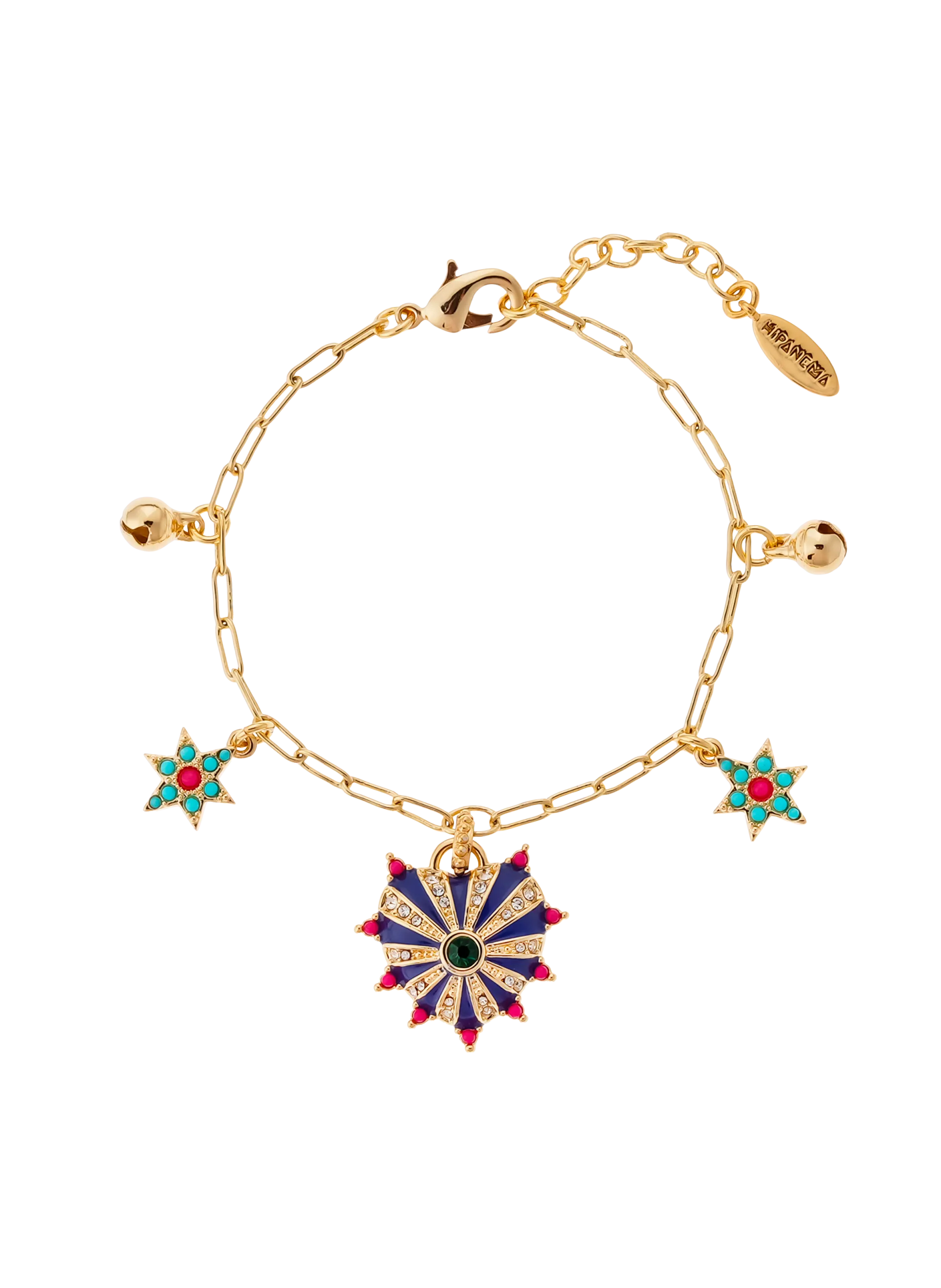 Bracelet chaîne avec pampilles en laiton Doré PLATON