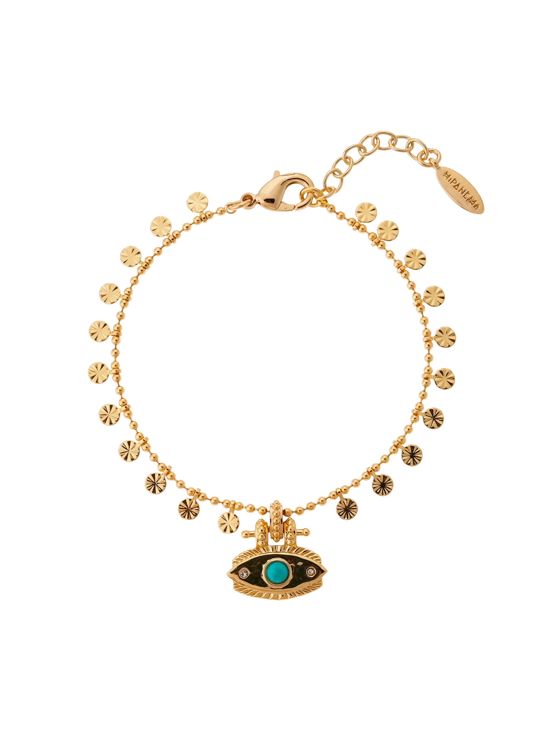 Bracelet avec pampilles en laiton Doré DECLARATION