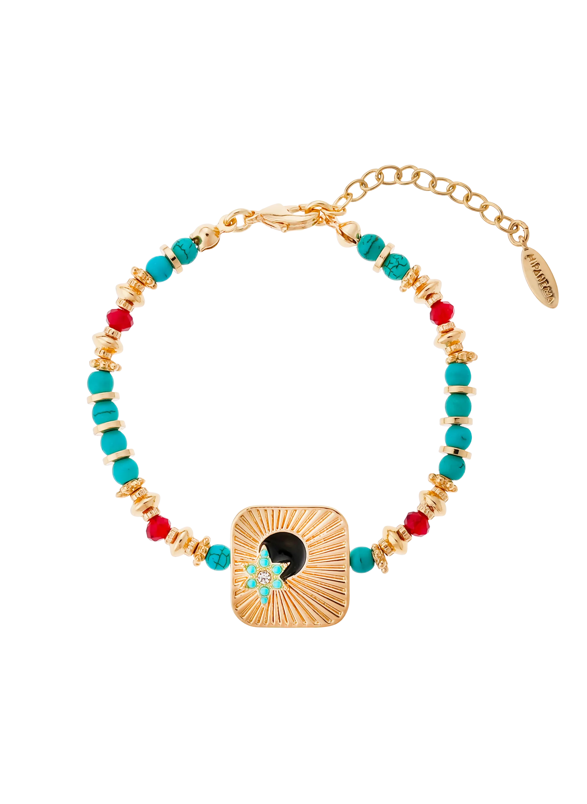 Bracelet en perles avec pendentif Bleu TOUTANK