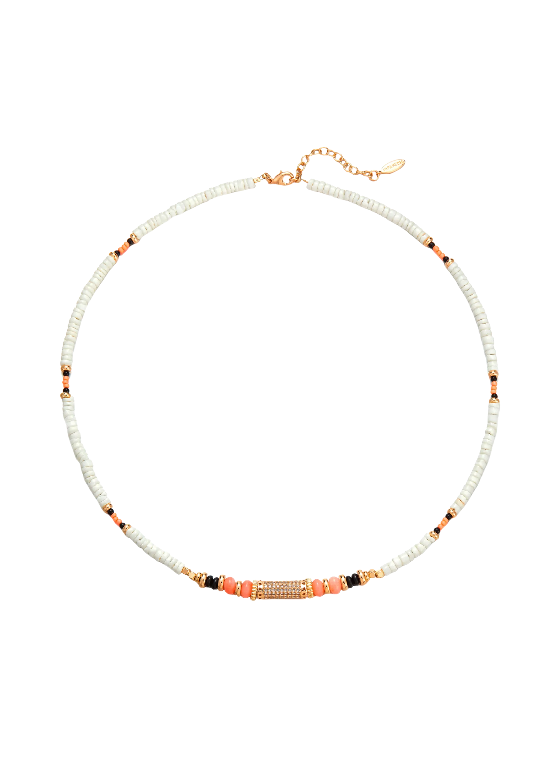 Collier en perles Blanc BOUHOU