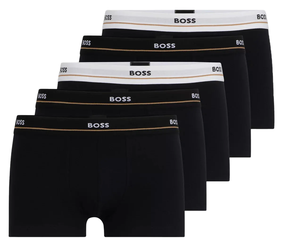 Lot de 5 boxers en coton mélangé Noir