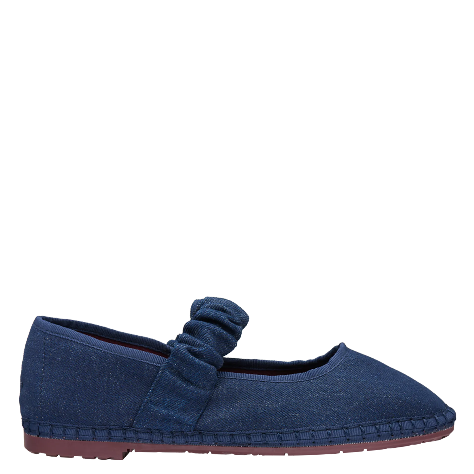 Ballerines en denim de coton Bleu MAFALDA ROSTOVA
