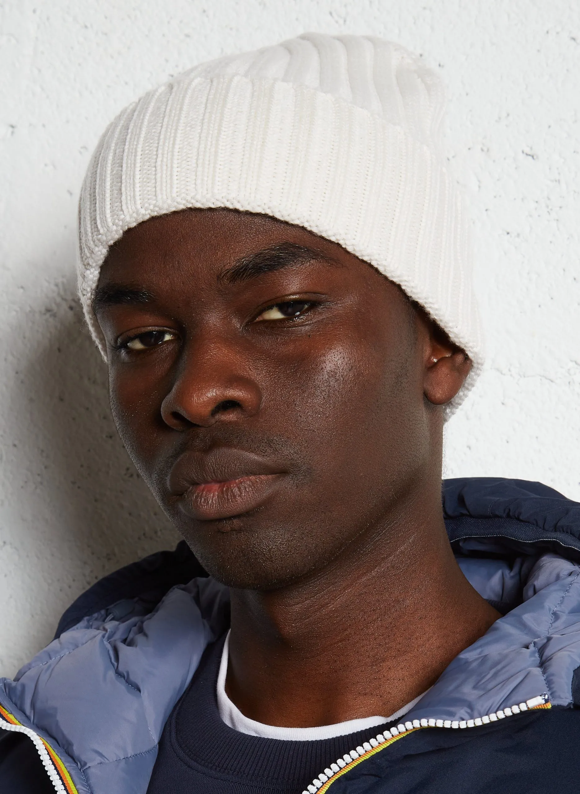 Bonnet en laine Blanc