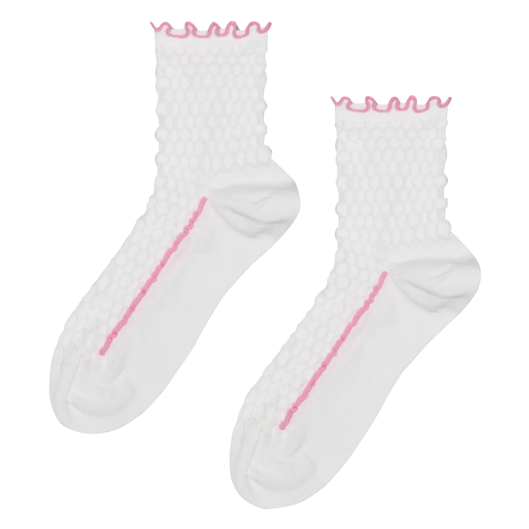 Chaussettes hautes imprimées Blanc