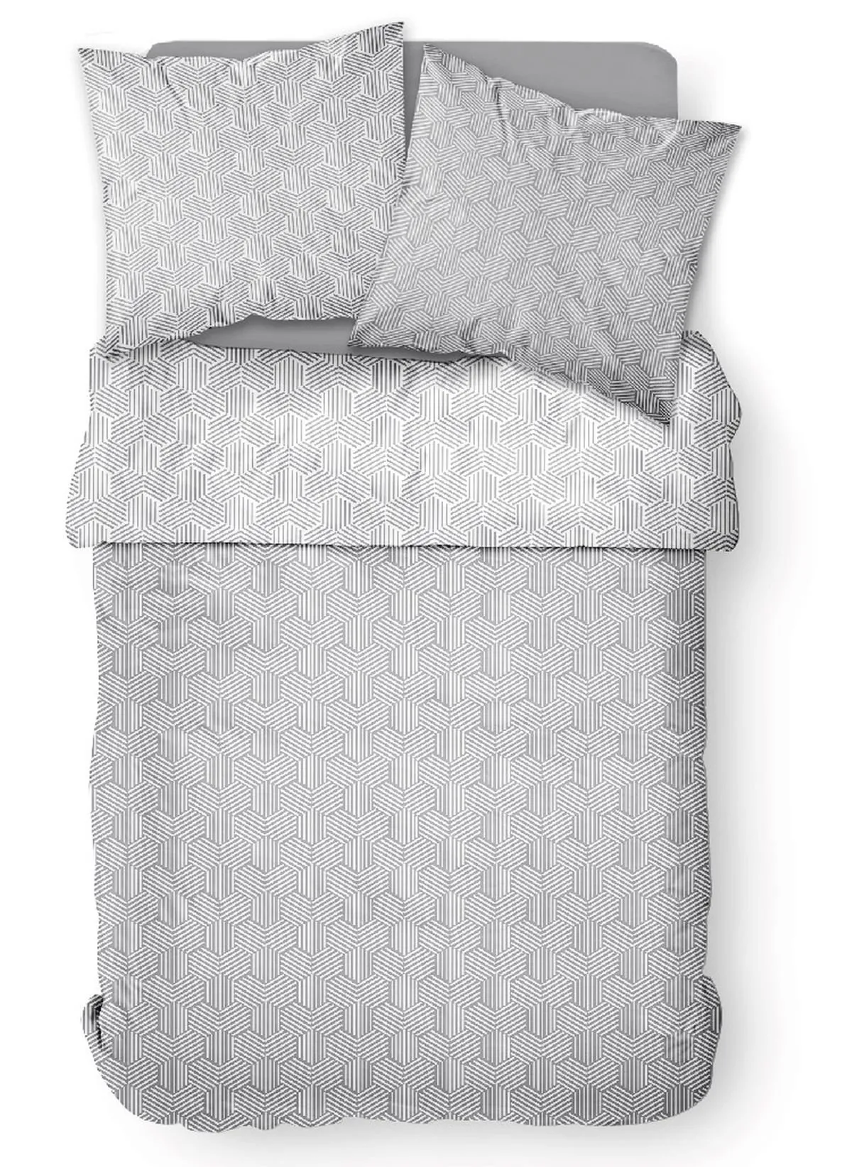 Parure de lit en coton Gris SUNSHINE GABY