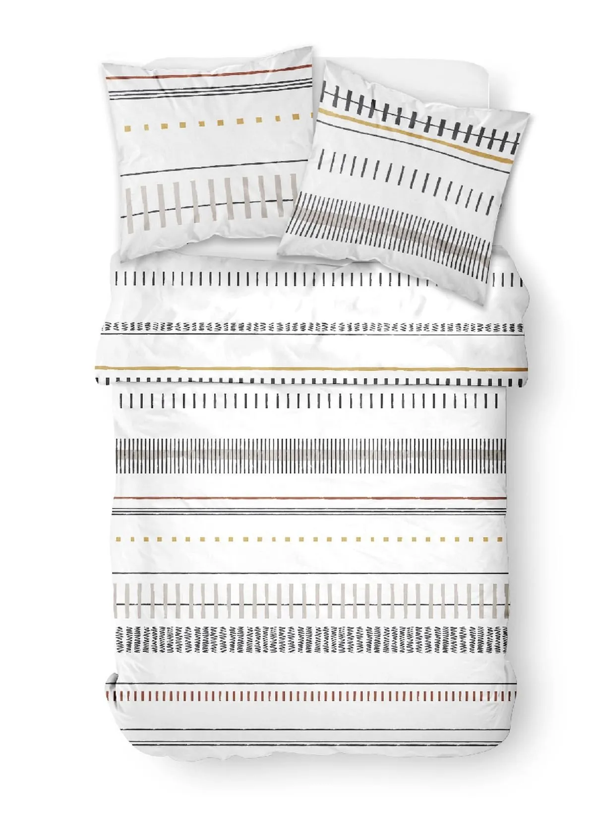 Parure de lit imprimé en coton Blanc SUNSHINE EVE