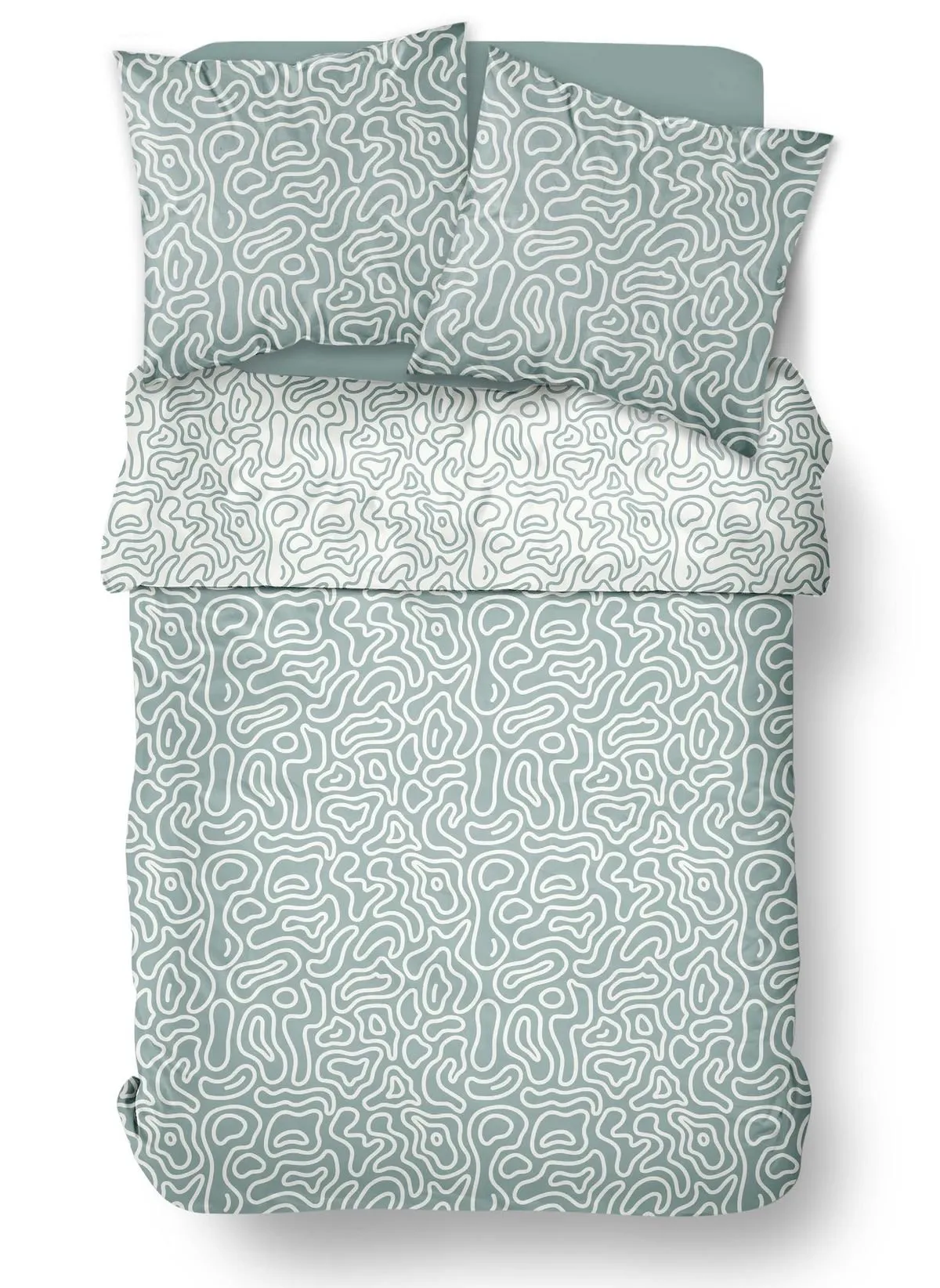 Parure de lit en coton Vert SUNSHINE SANDRO