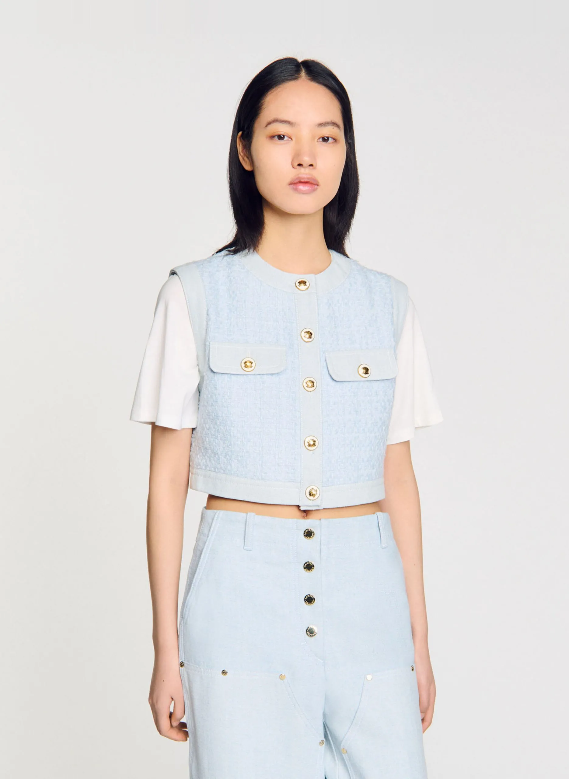 Top court col rond Bleu