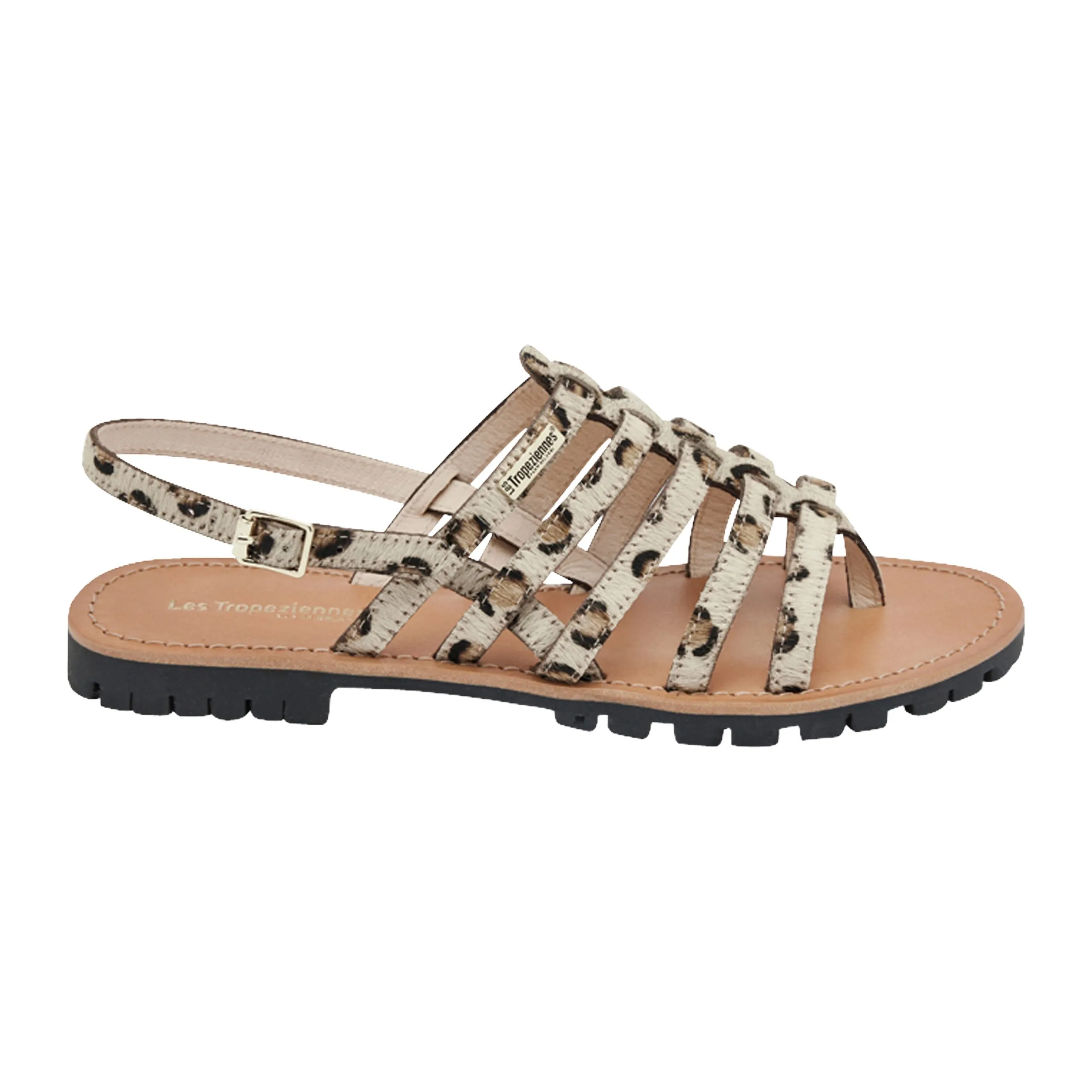 Sandales cuir par m.belarbi hexaco Marron