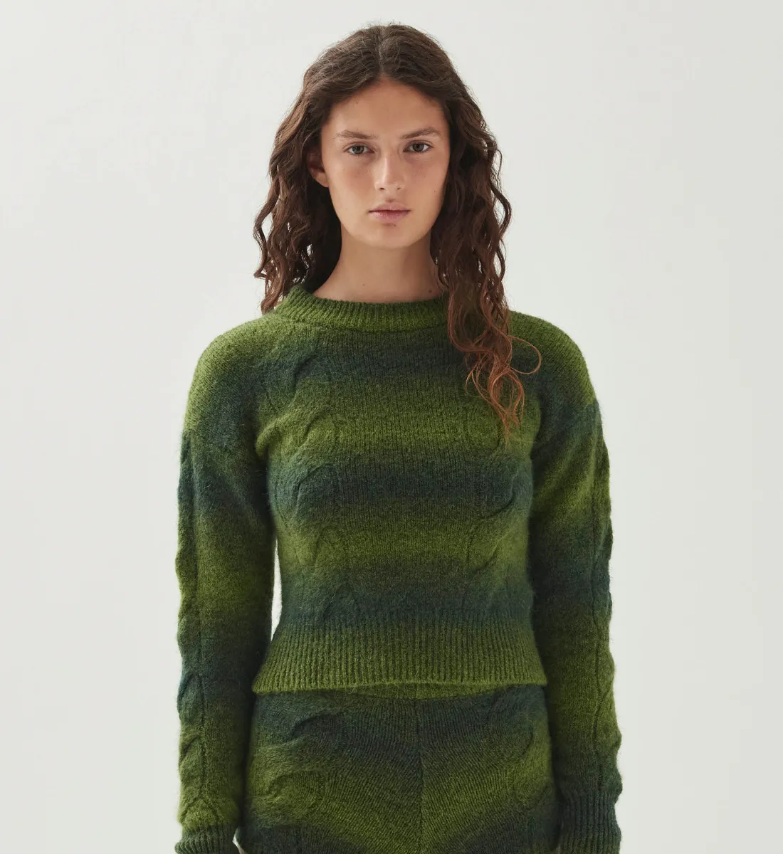 Pull en laine Vert ASPEN