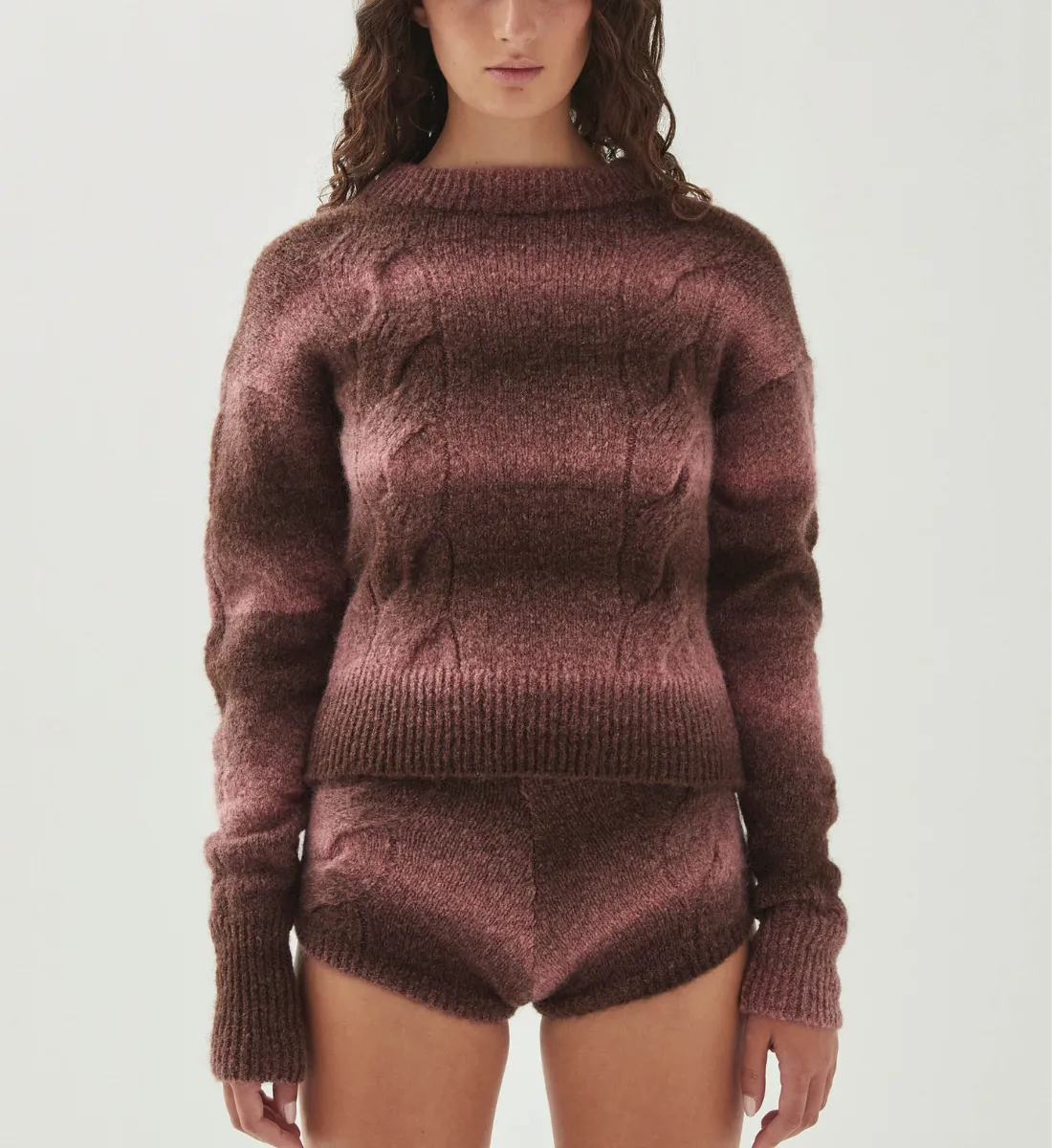 Pull en laine Rose ASPEN