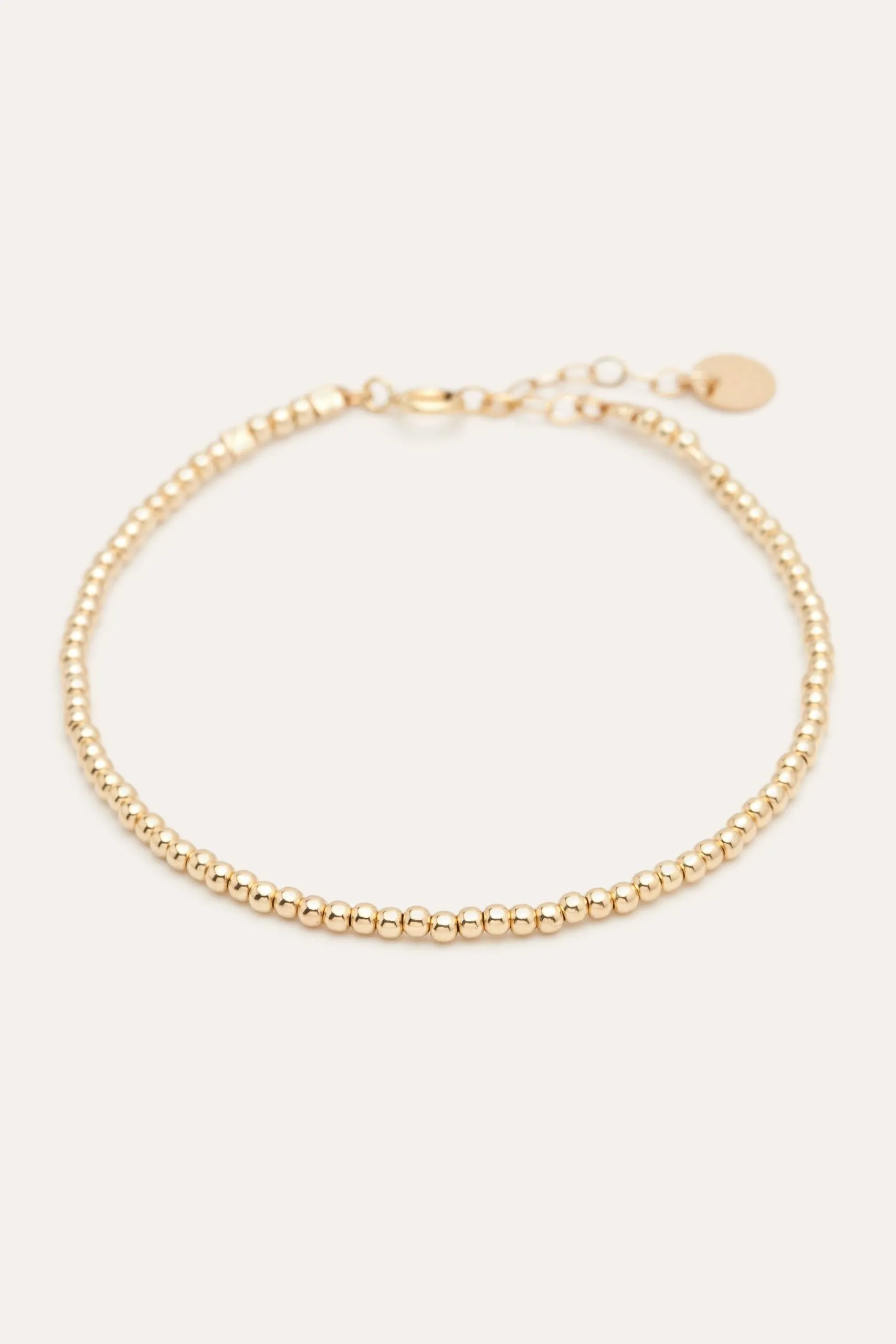 Bracelet perles Doré QUEEN