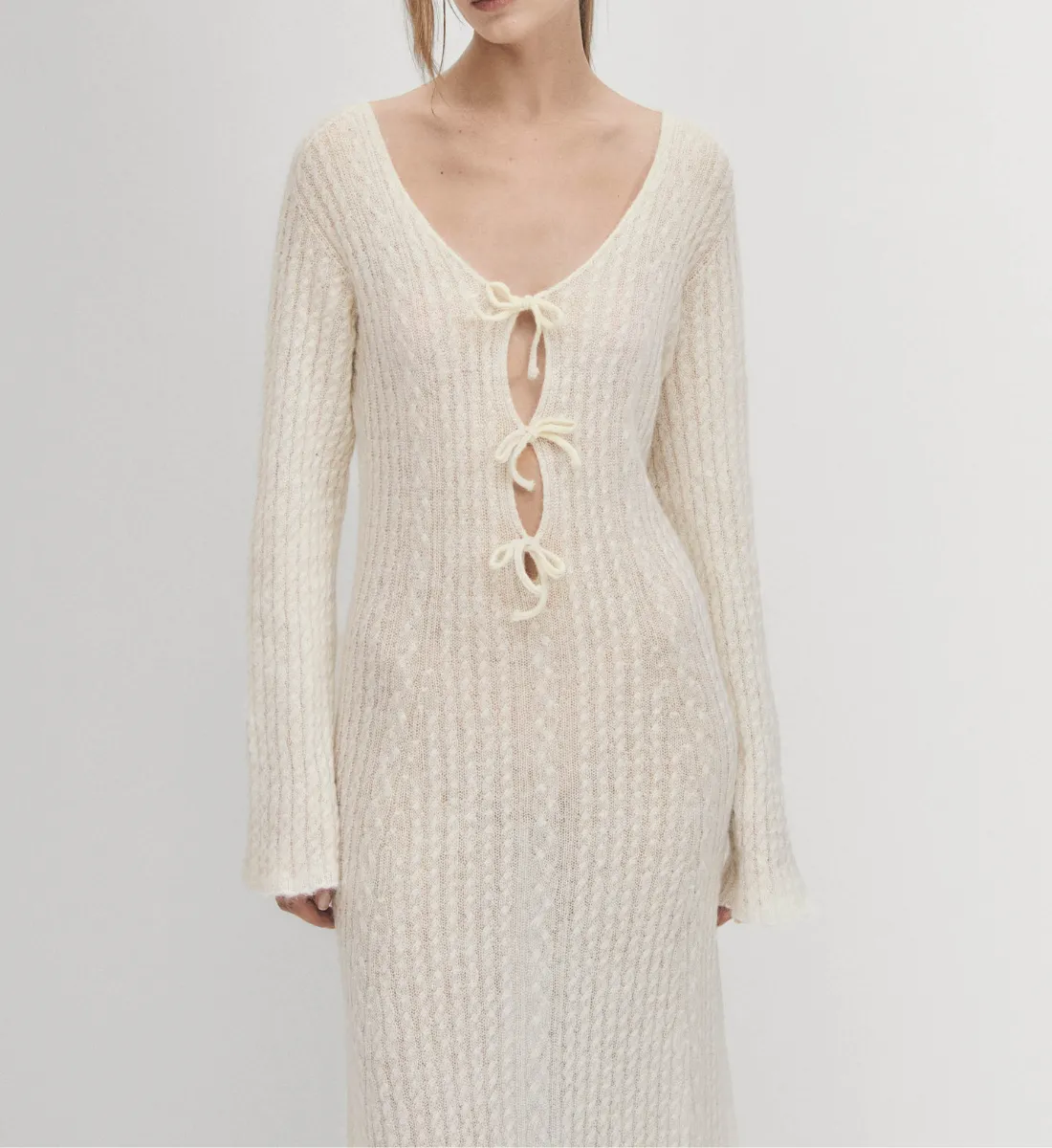 Robe en laine Blanc TRIZA