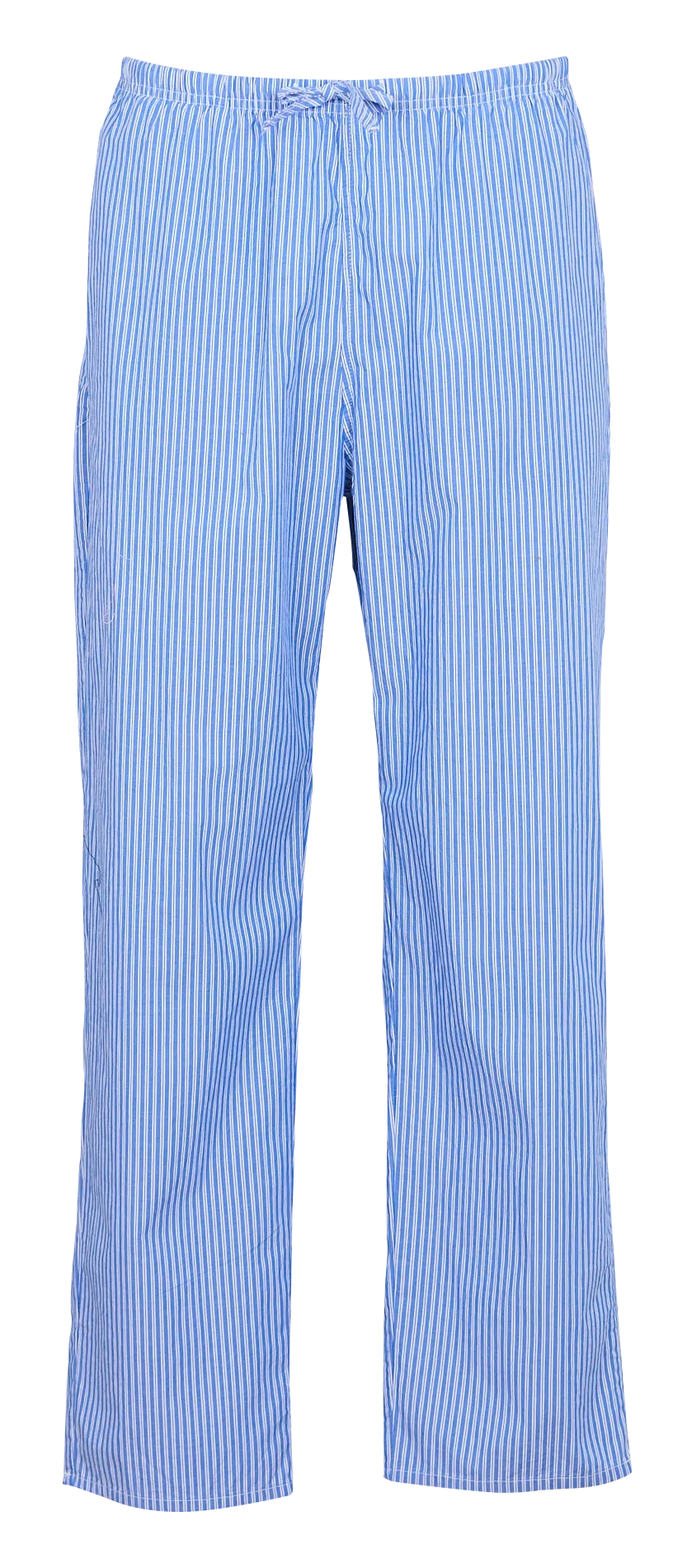 Pantalon droit en coton rayé Bleu ZATYBAY