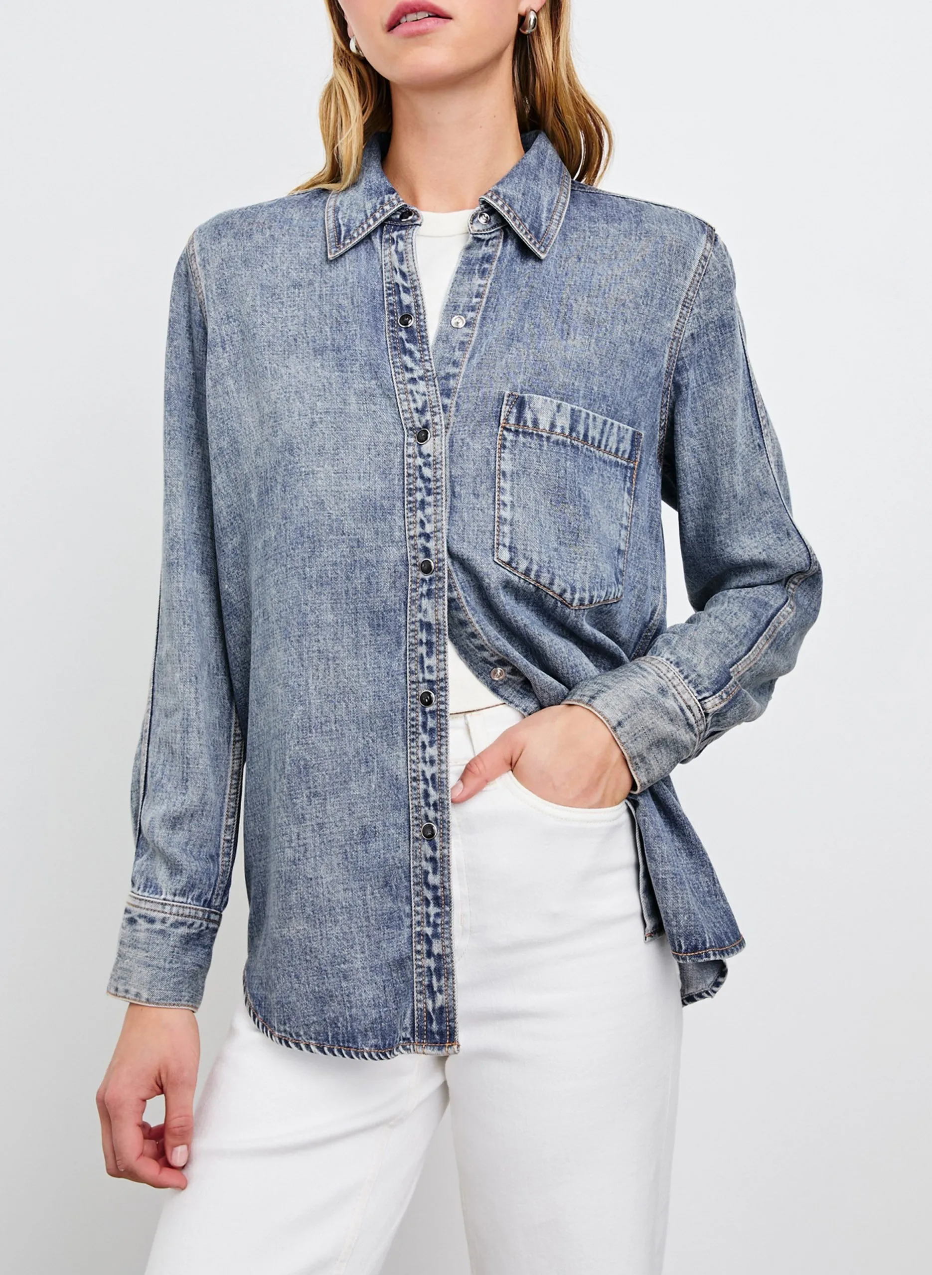 Chemise col classique Bleu ATTICUS