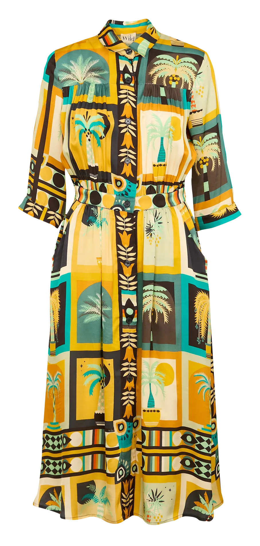 Robe longue imprimée Noir JESSE BELDI