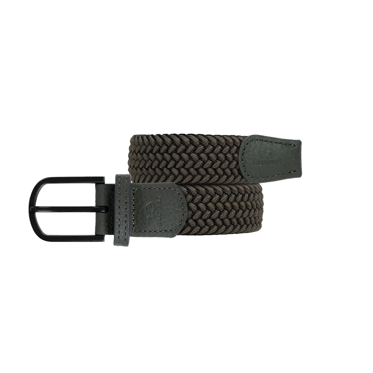 Ceinture tressée élastique multicolore Kaki SHERWOOD