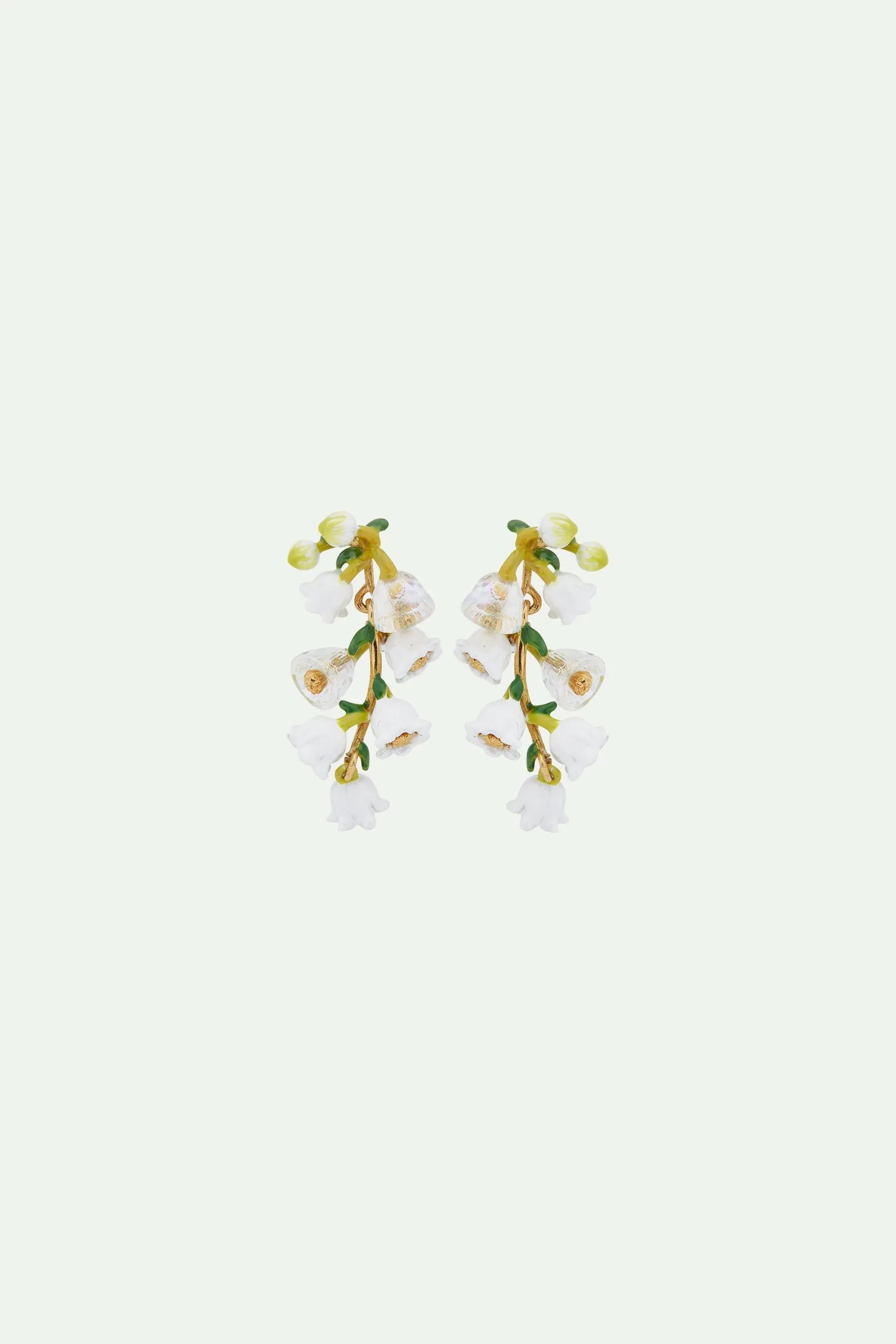 Boucles d'oreilles bouquet de muguet Blanc