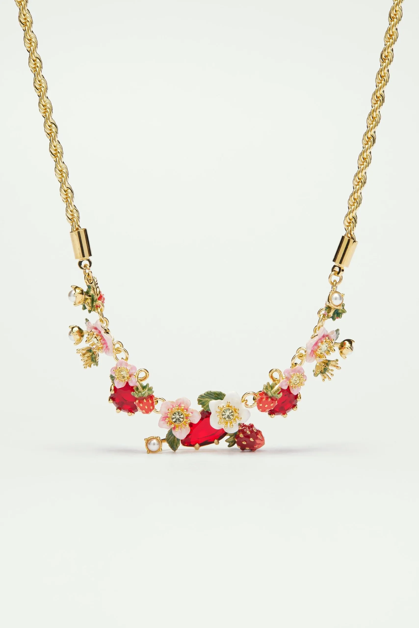 Collier plastron éclat printanier Multicolore