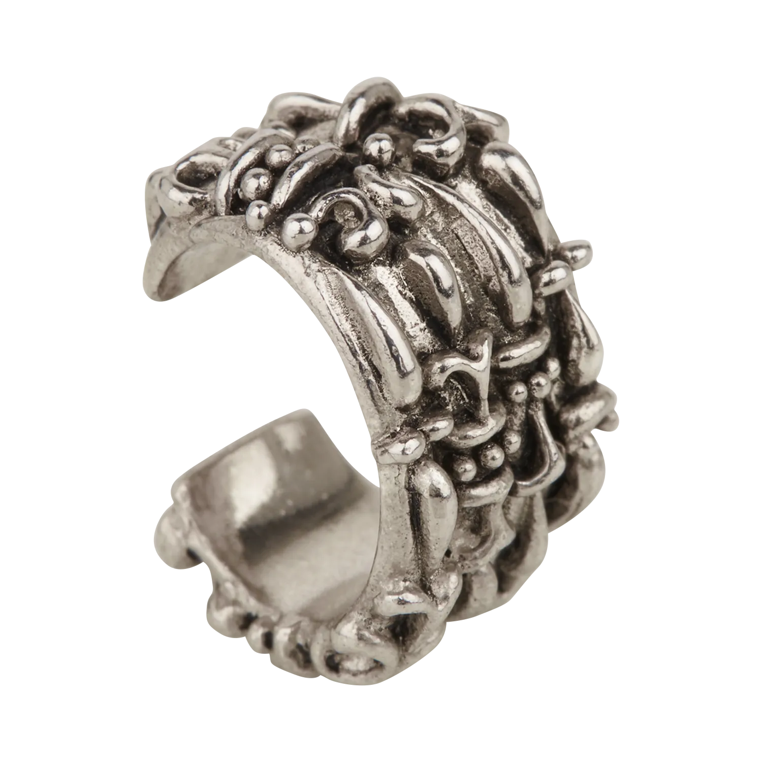 Bague d'oreille ciselée en argent Argent JAYDEN