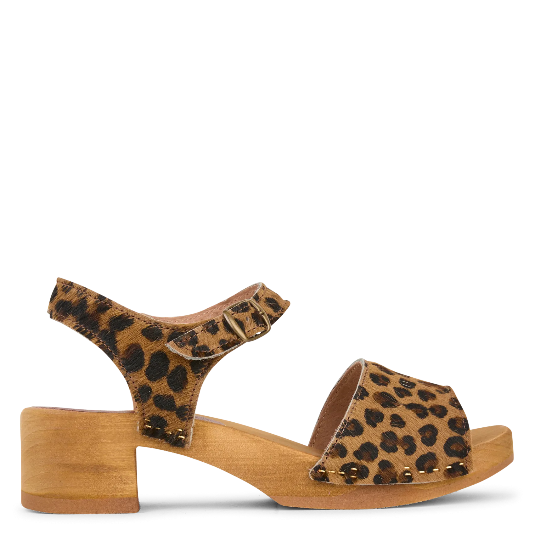 Sandales en cuir poulain imprimé Multicolore AGNES