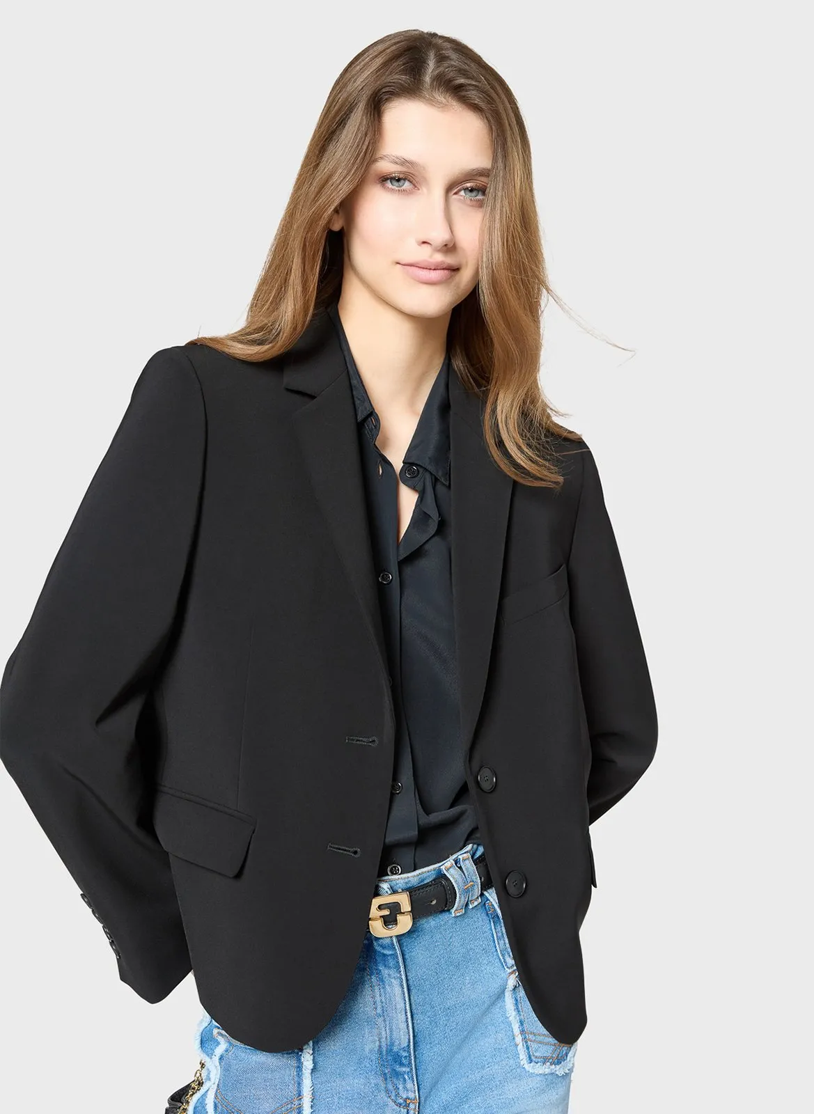 Veste tailleur droite Noir ROMEA