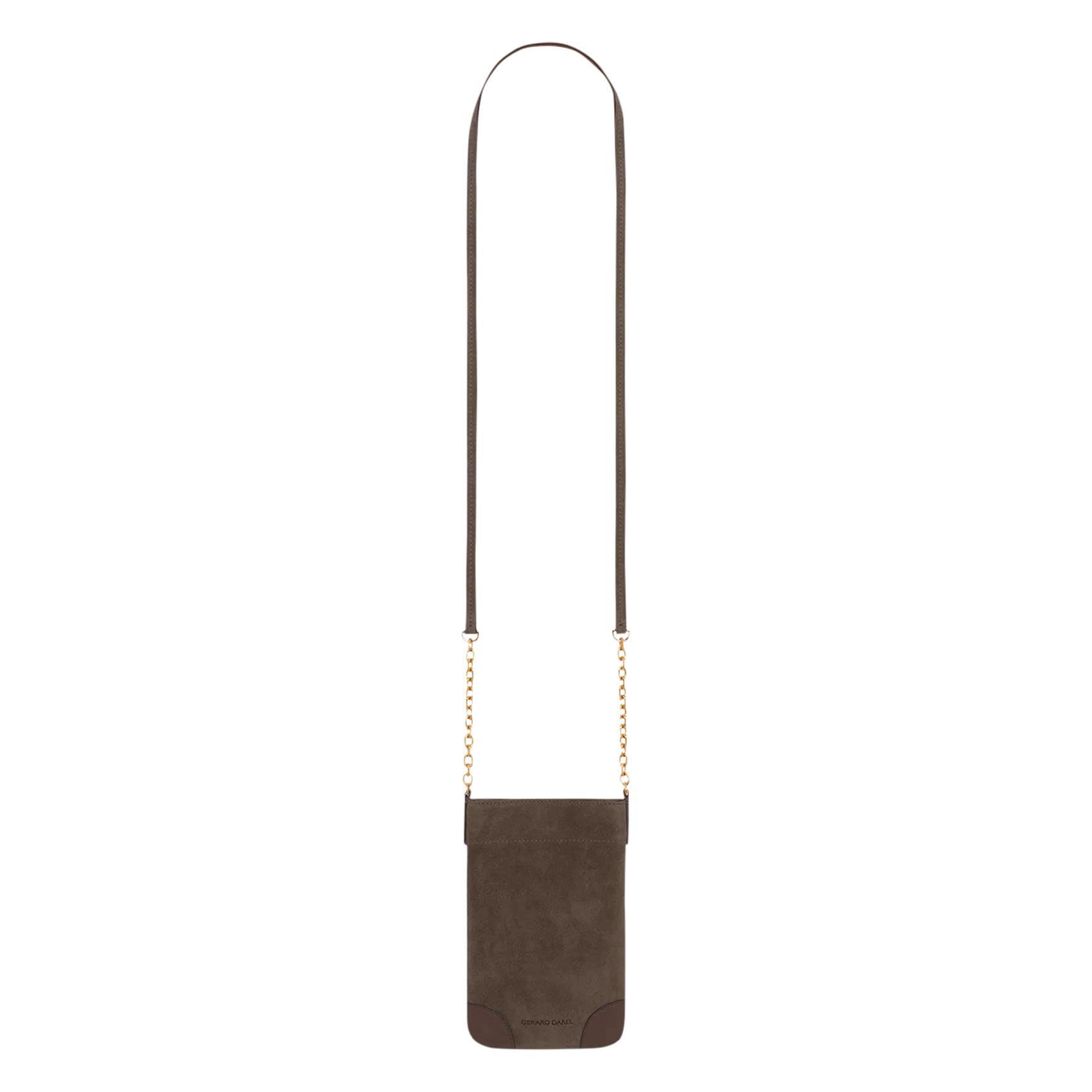 Porte téléphone en cuir Marron CHARLOTTE