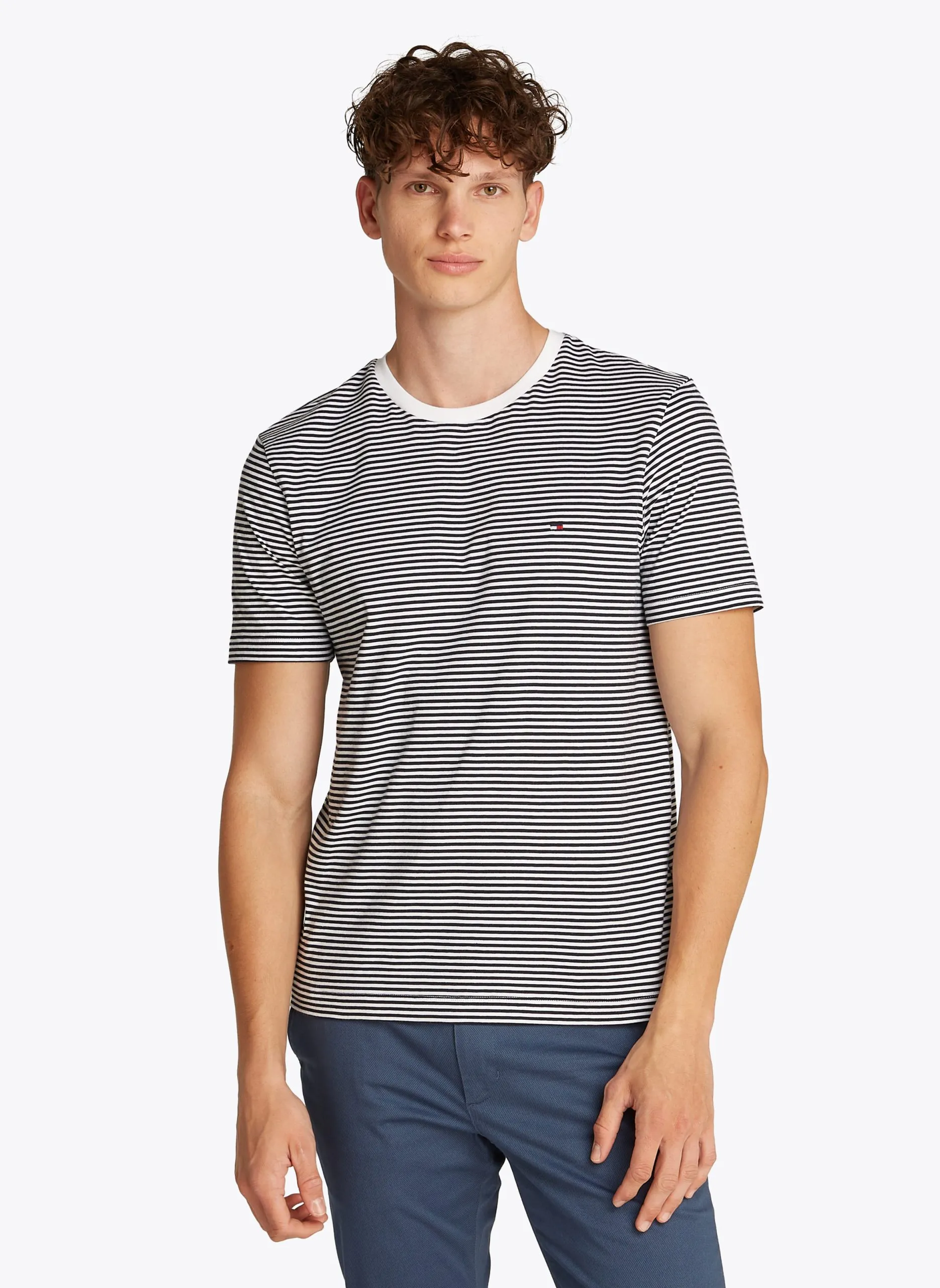 Tee-shirt à col rond en coton Blanc