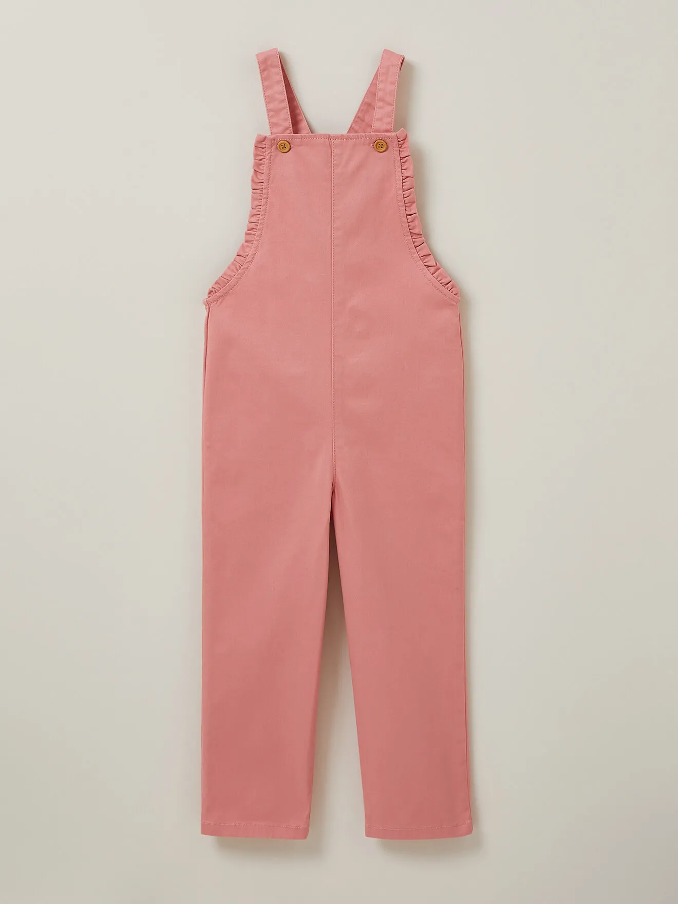 Salopette en twill Rose