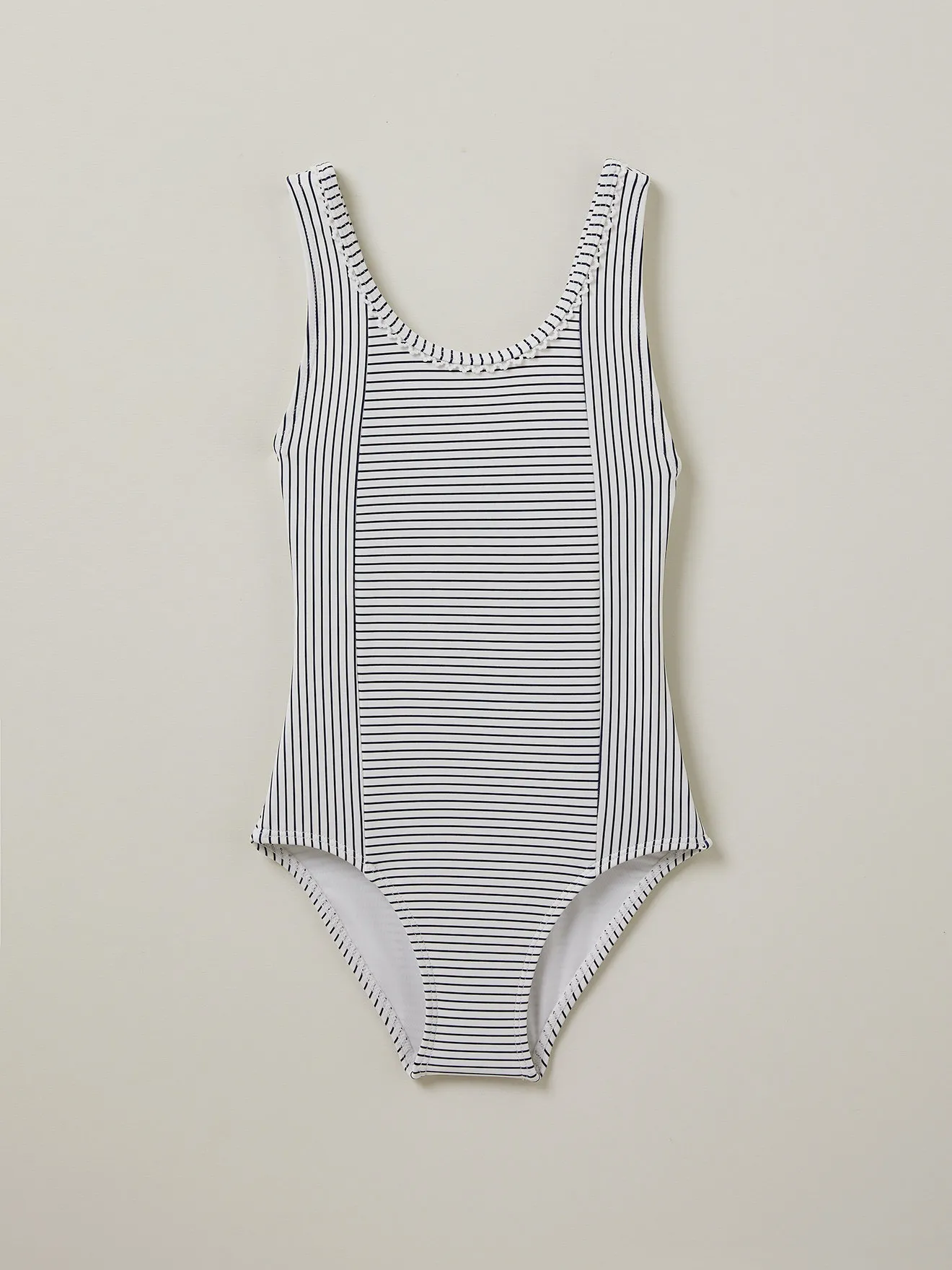 Maillot de bain 1 pièce - rayé Blanc