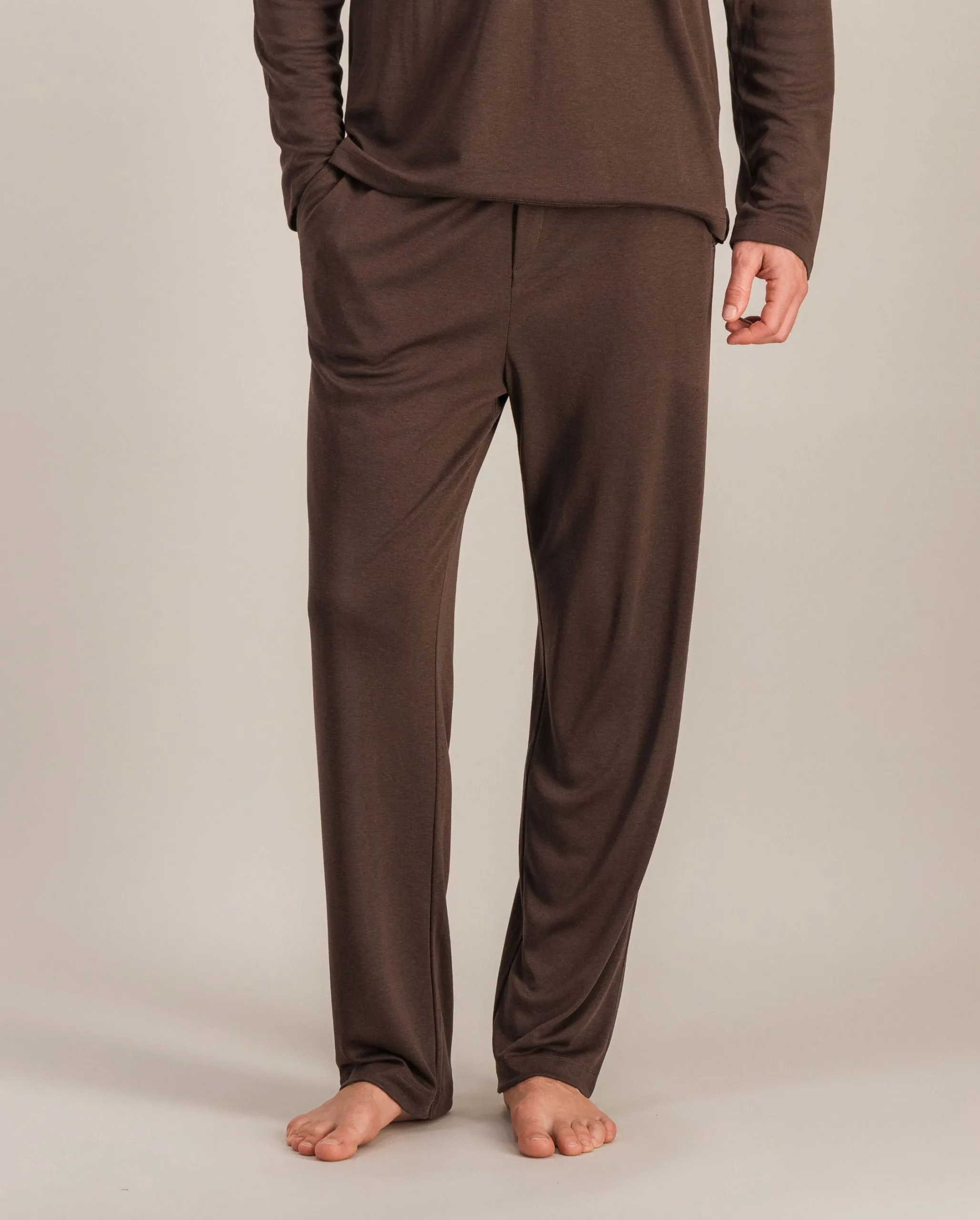 Bas de pyjama homme, chocolat Marron