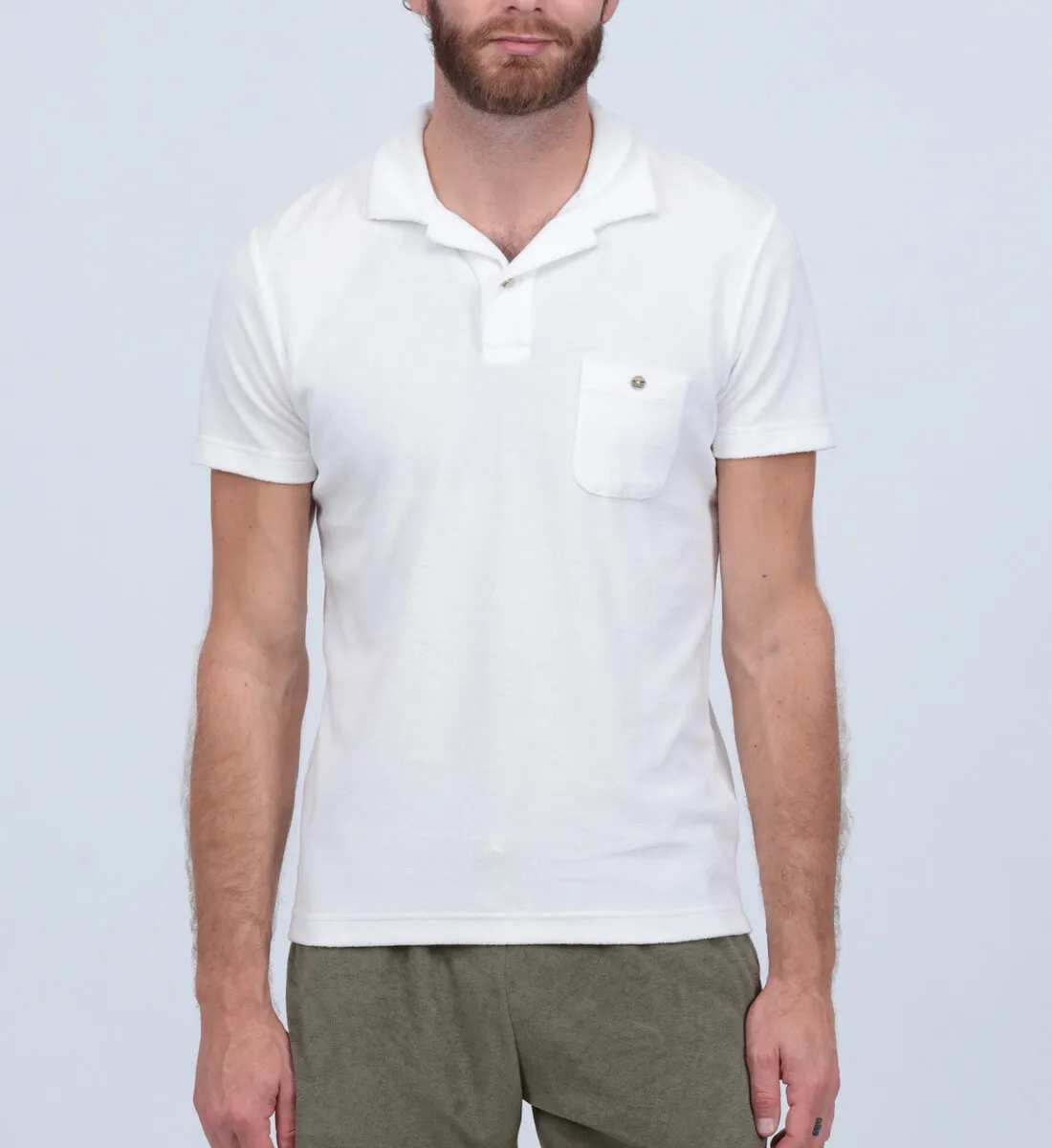 Polo en éponge Blanc