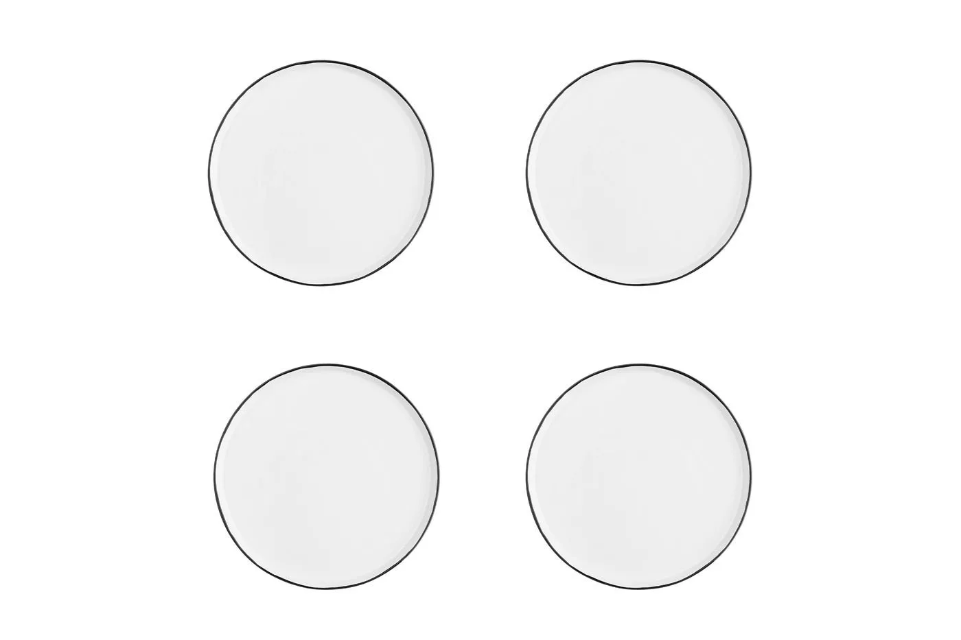 Assiette pure ø21,5cm - 4 pièces - blanc neige Blanc