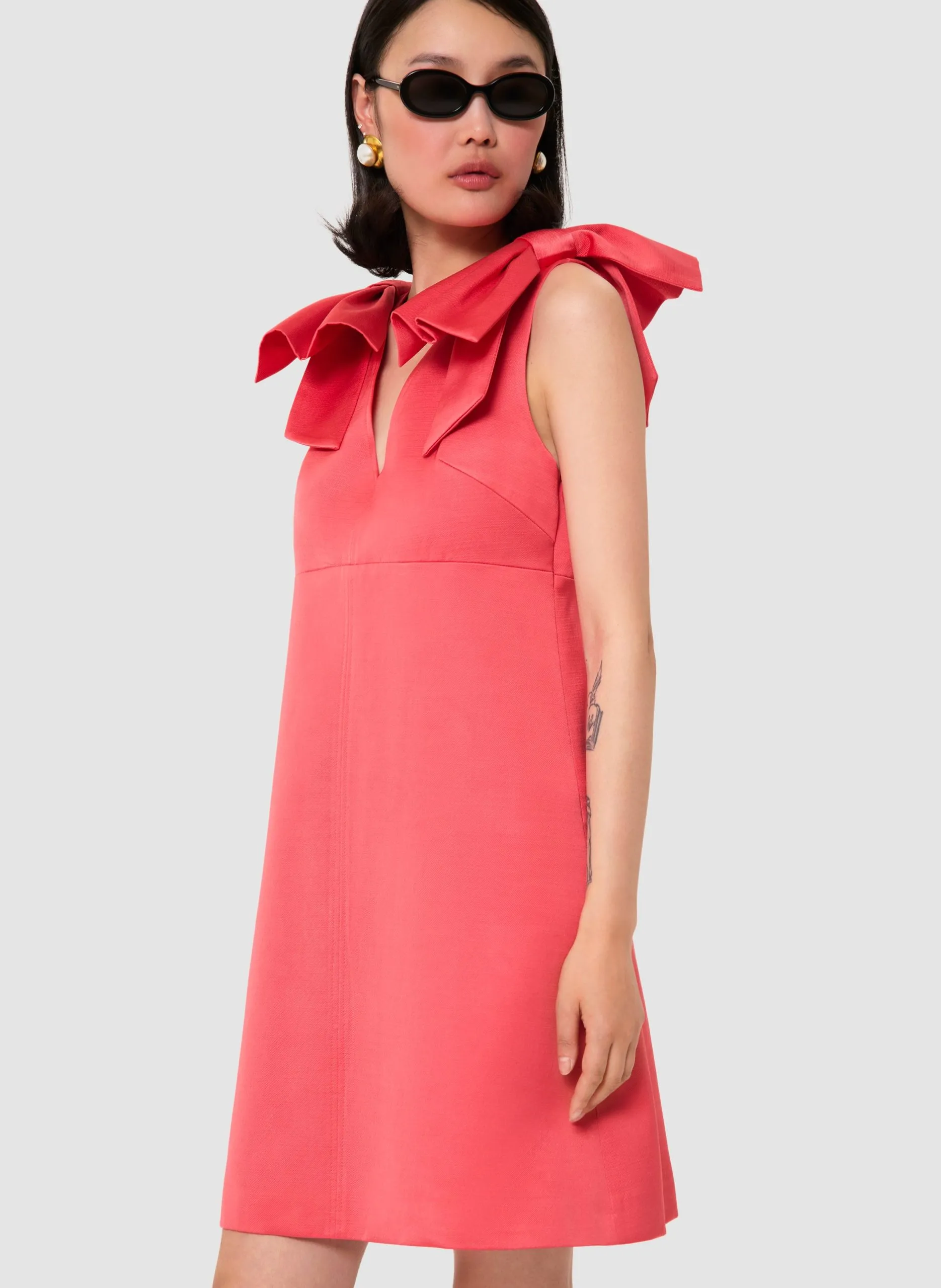 Robe courte satiné Rouge REMARQUABLE