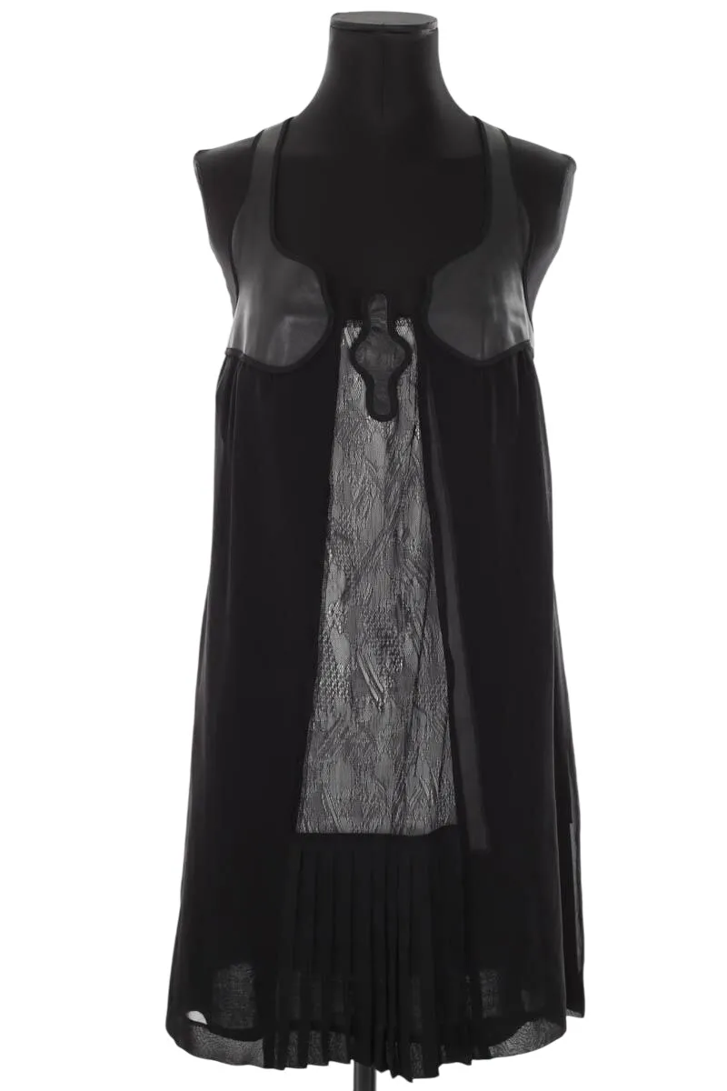 Robe en cuir Noir
